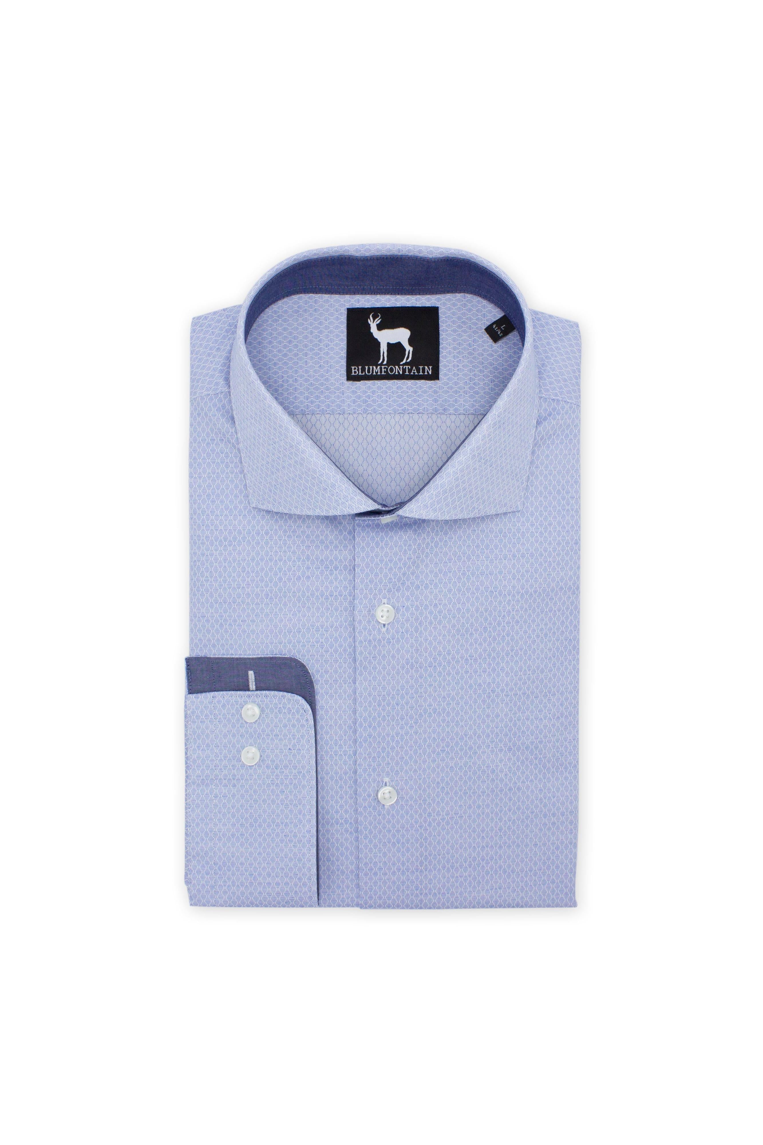 Blumfontain print lichtblauw