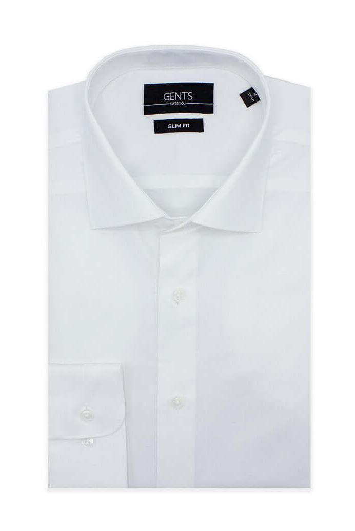 GENTS slimfit patroon wit