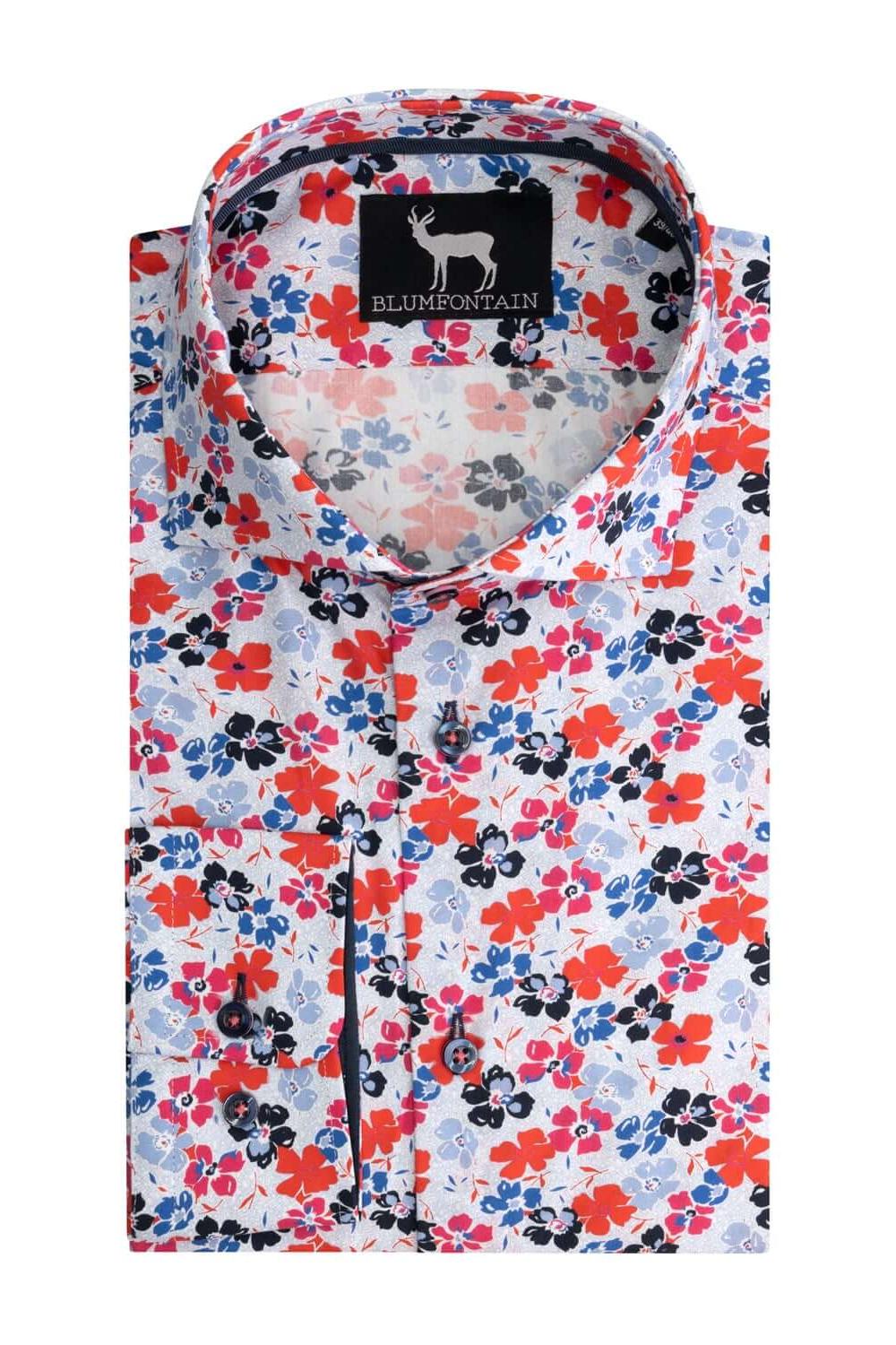 Blumfontain print bloem rood