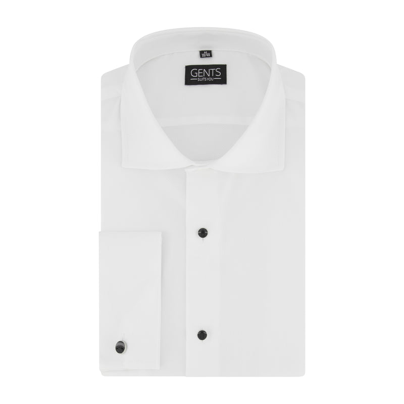 Tuxedo shirt with textured studs