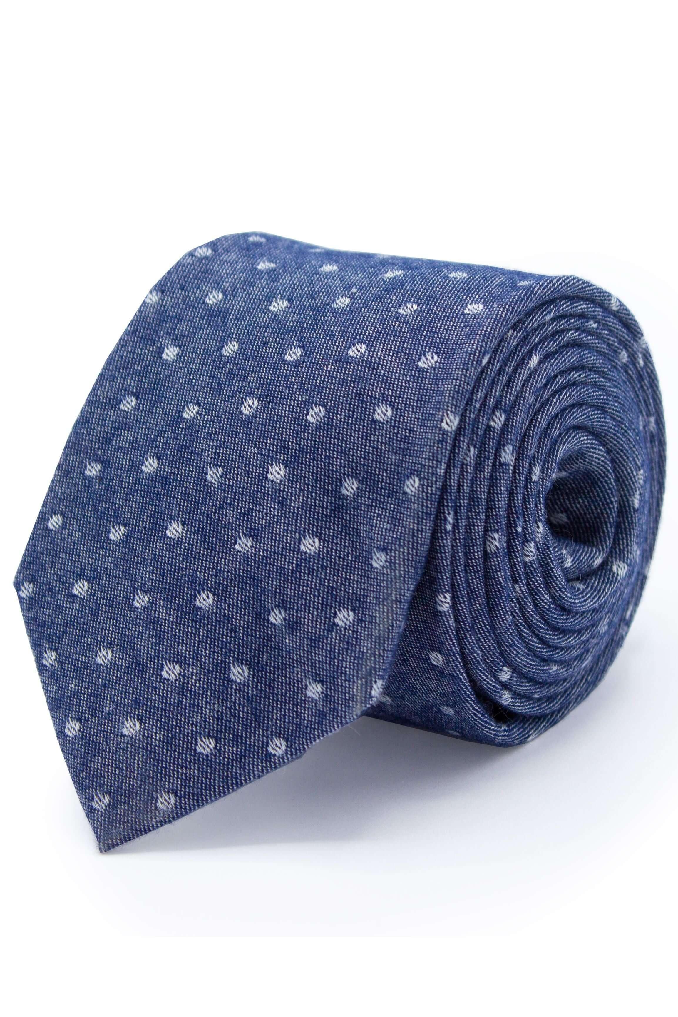 Stropdas zijde blauw