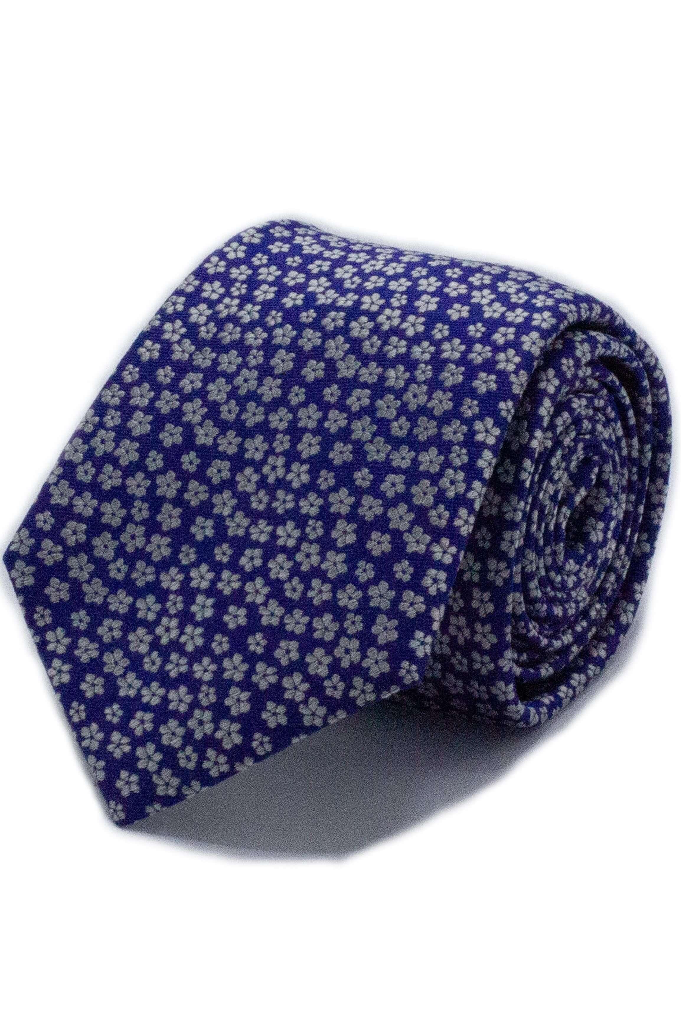 Stropdas zijde blauw