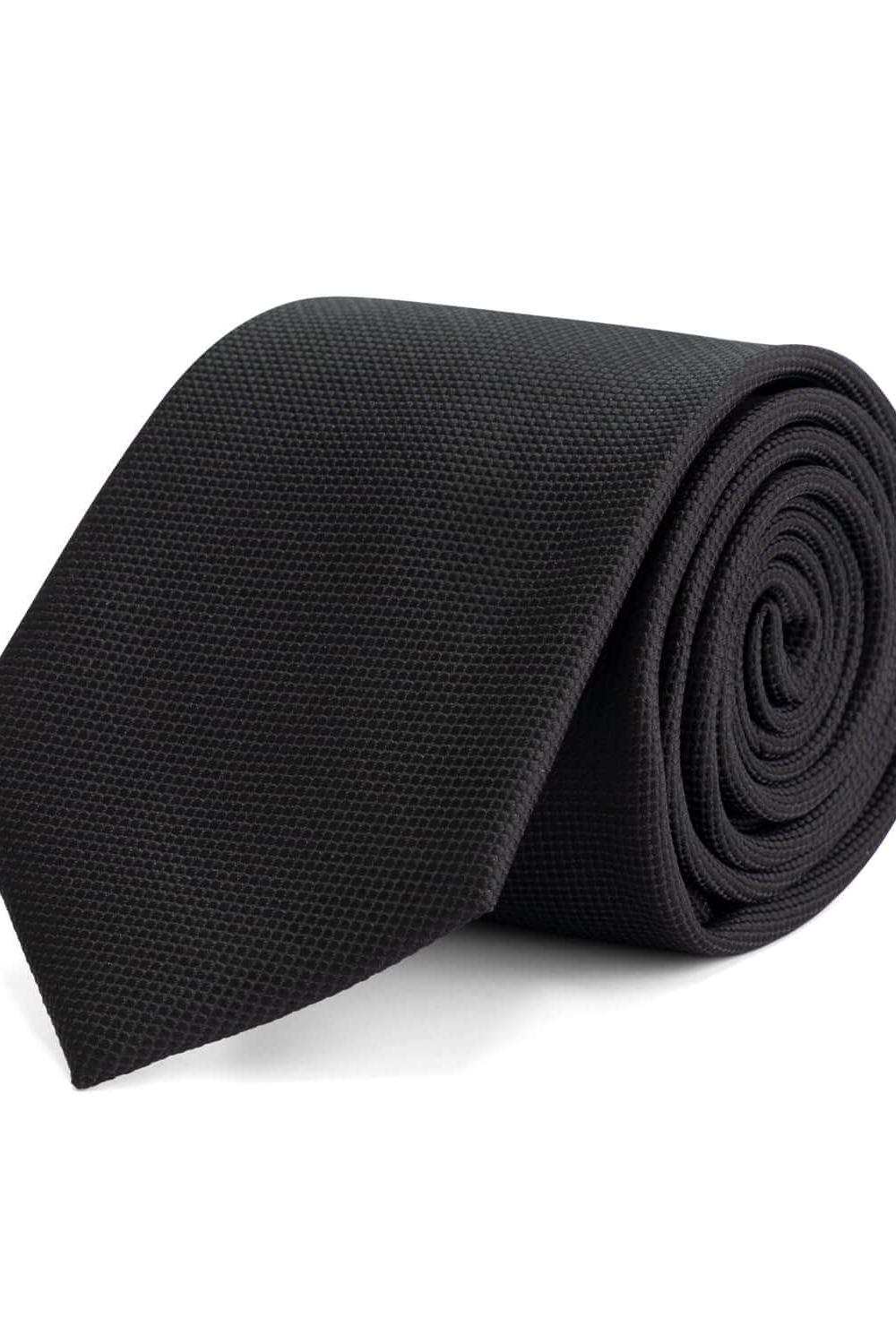 Stropdas PE zwart, onderhoudsarme en kreukbestendige stropdas met Easycare.