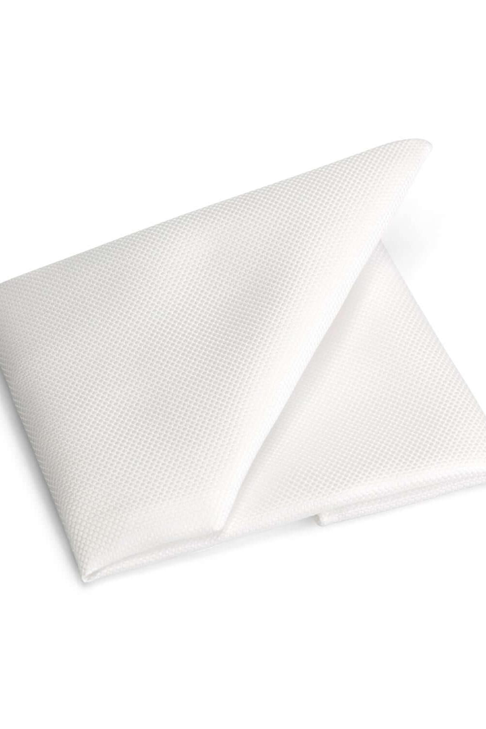 Pochet PE wit, witte pochet met Easycare, kreukvrij en onderhoudsvriendelijk.