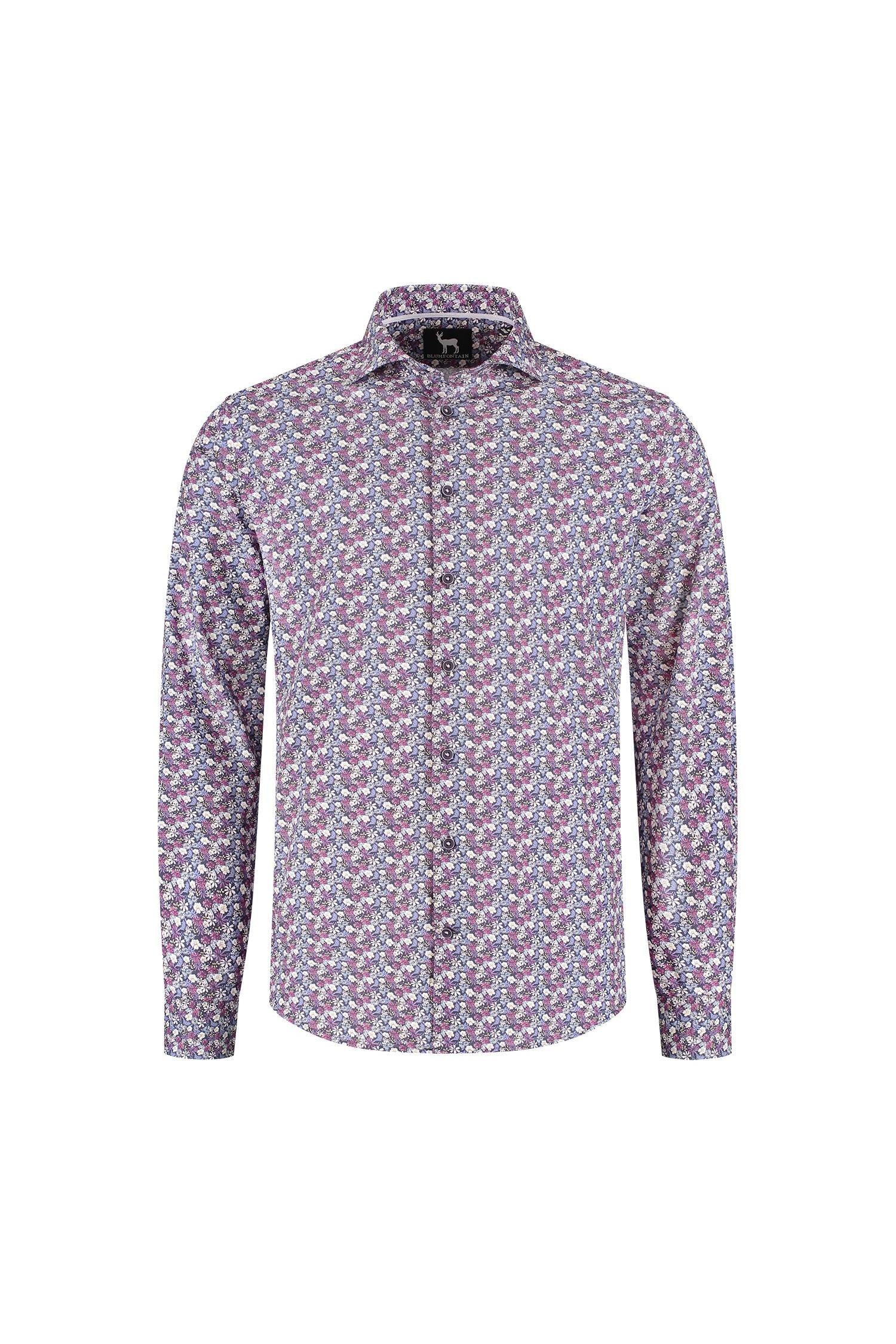 Overhemd Floral paars