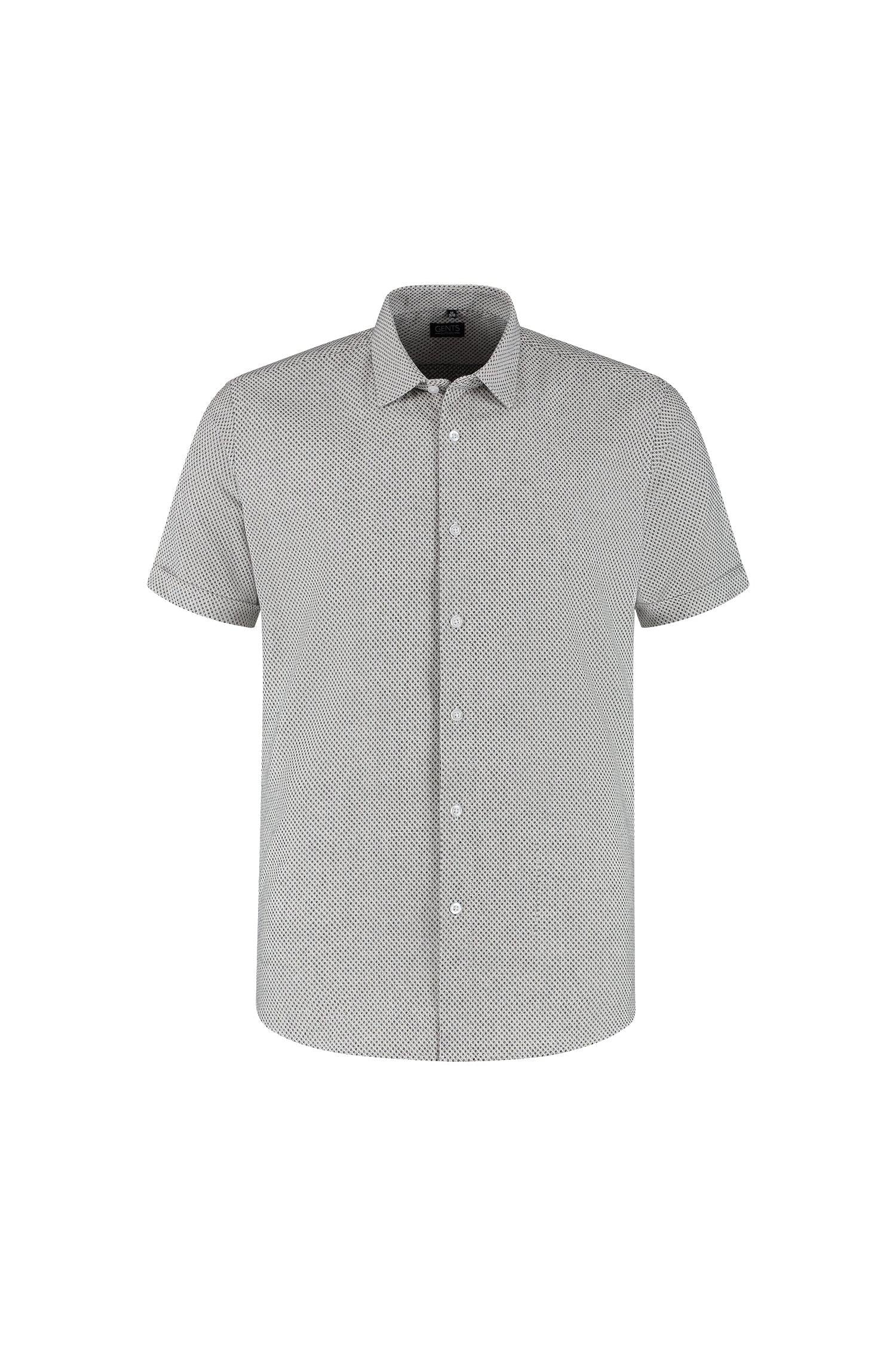 Korte mouw knit figuur wit