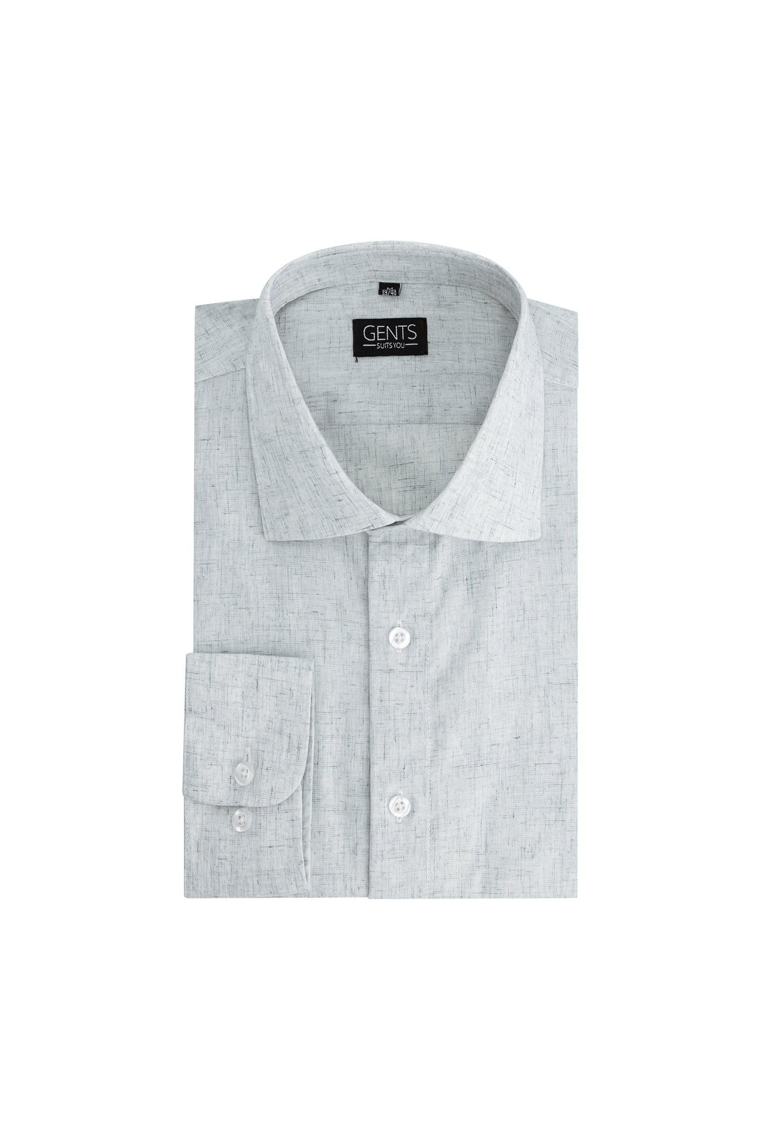 Overhemd linnenmix lichtgroen