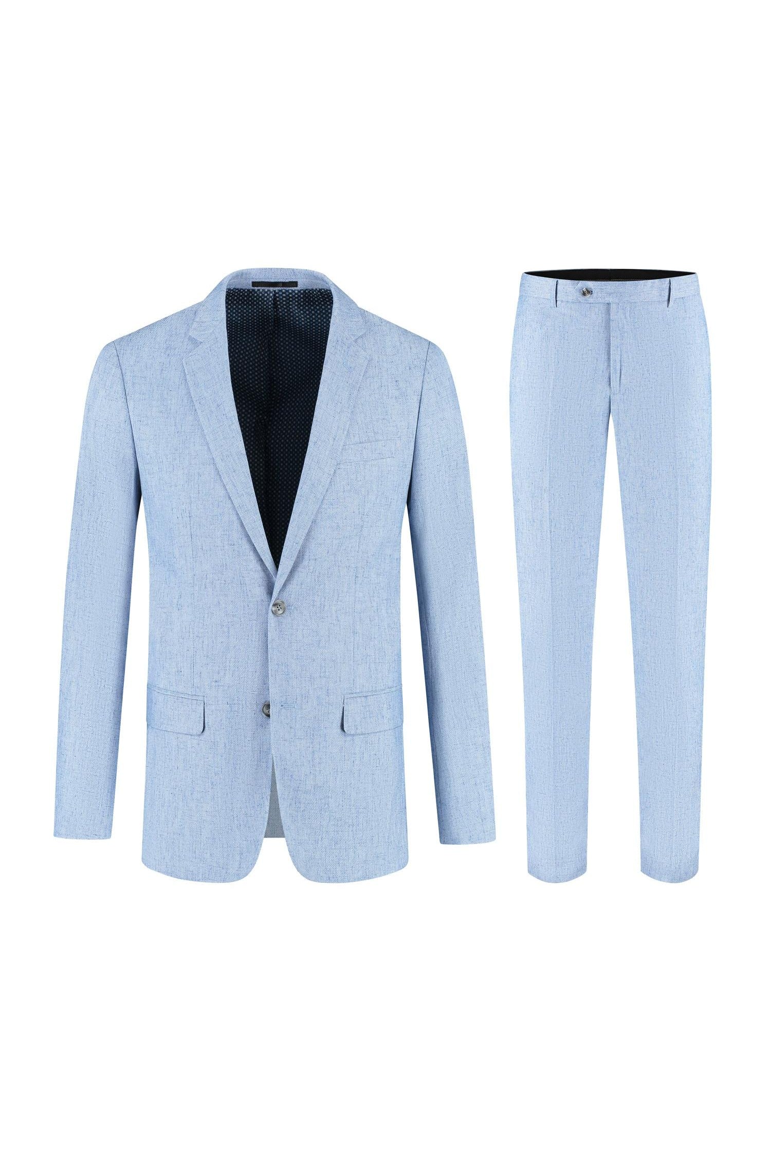 Pak linnenblend duifblauw