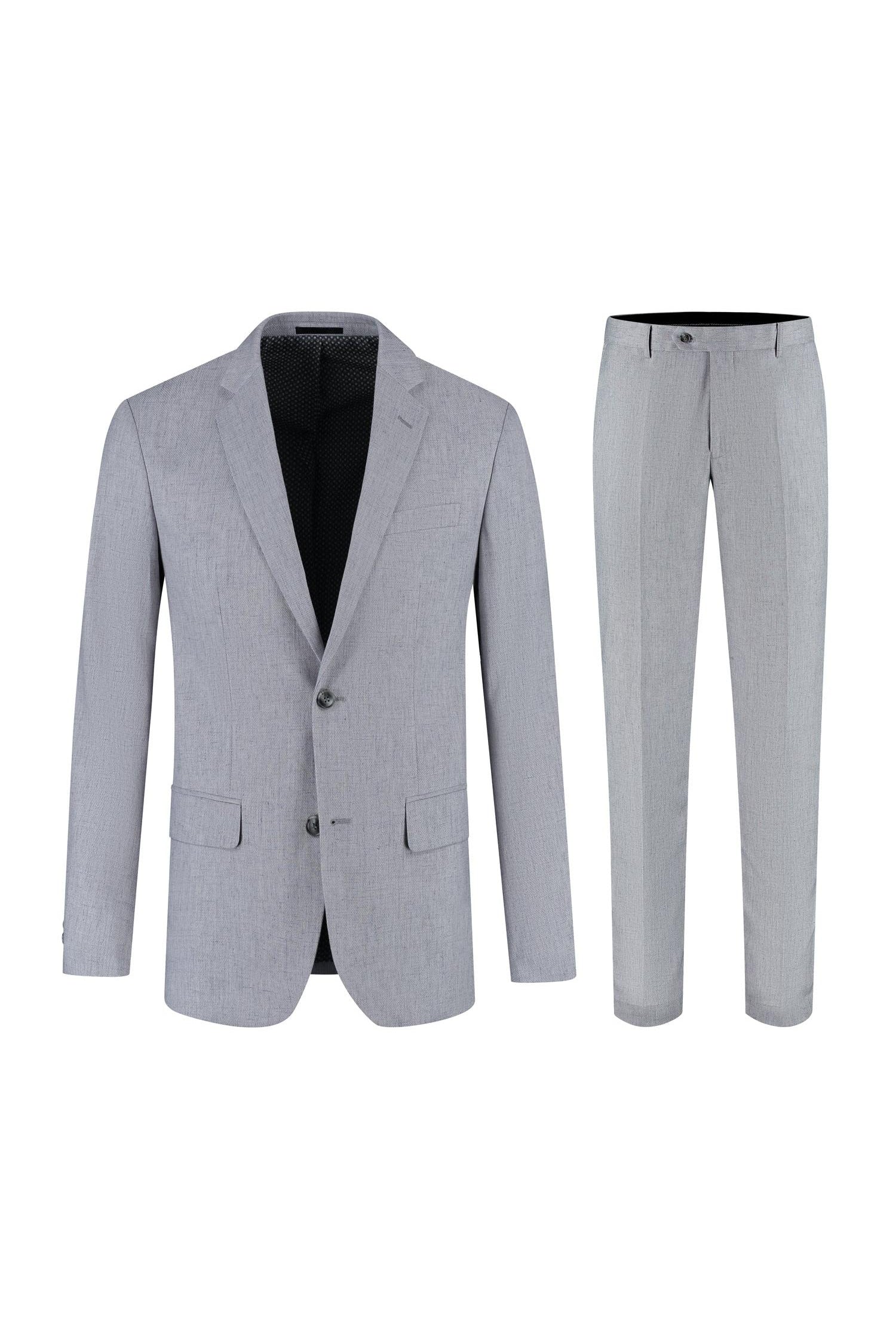 Pak linnenblend zilvergrijs