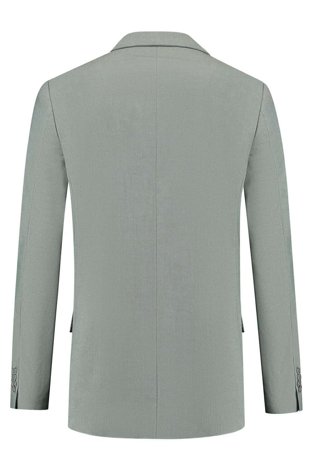 Pak 3-D blend amandelgroen achterkant van het jasje voor formele gelegenheden.