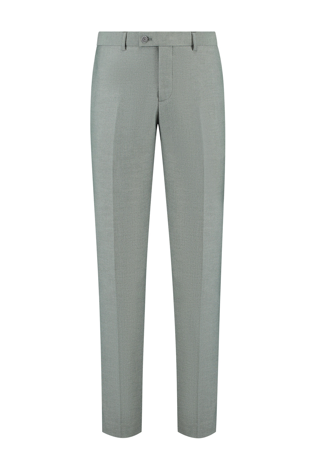 Pak 3-D blend amandelgroen pantalon voor formele gelegenheden.