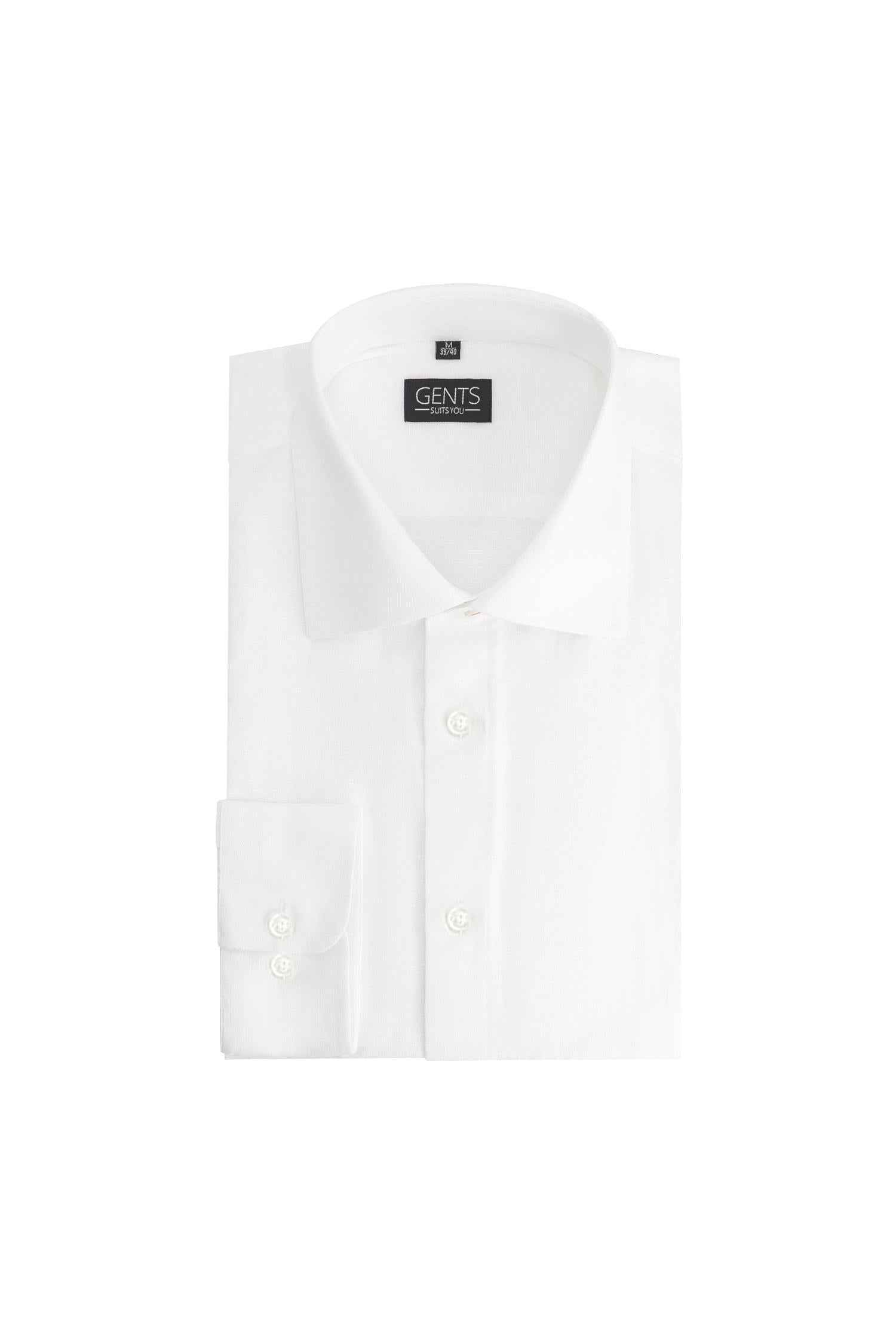 Overhemd linnen-katoen off-white