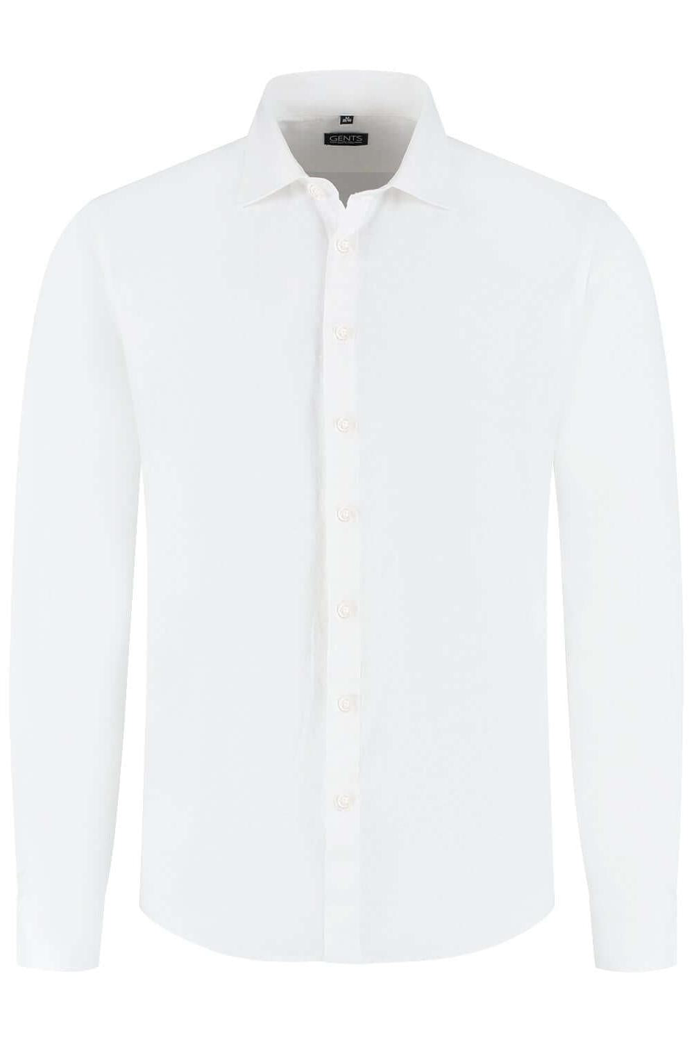 Overhemd linnen-katoen off-white