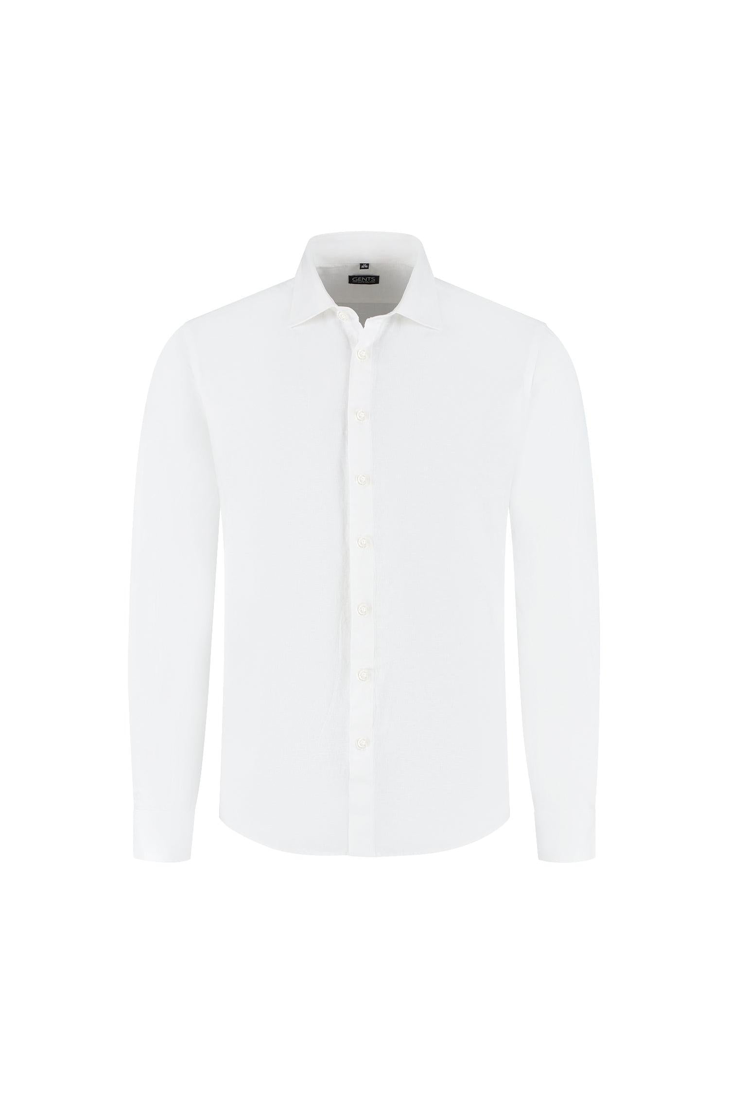 Overhemd linnen-katoen off-white