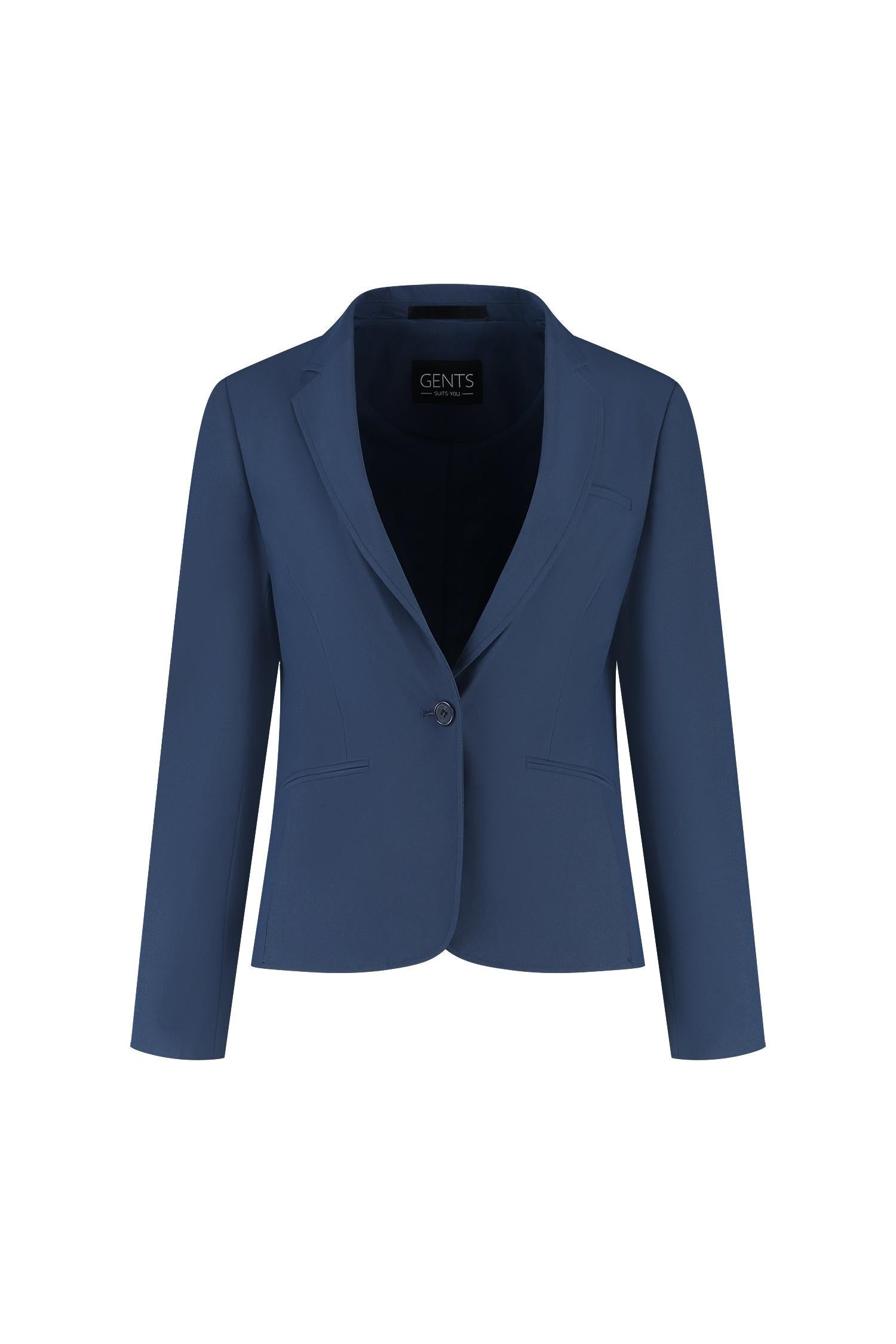 Damesblazer comfort stretch royalblue