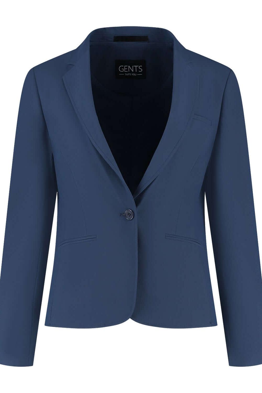Damesblazer comfort stretch royalblue - koningsblauwe blazer met stretch, comfortabel en onderhoudsvriendelijk