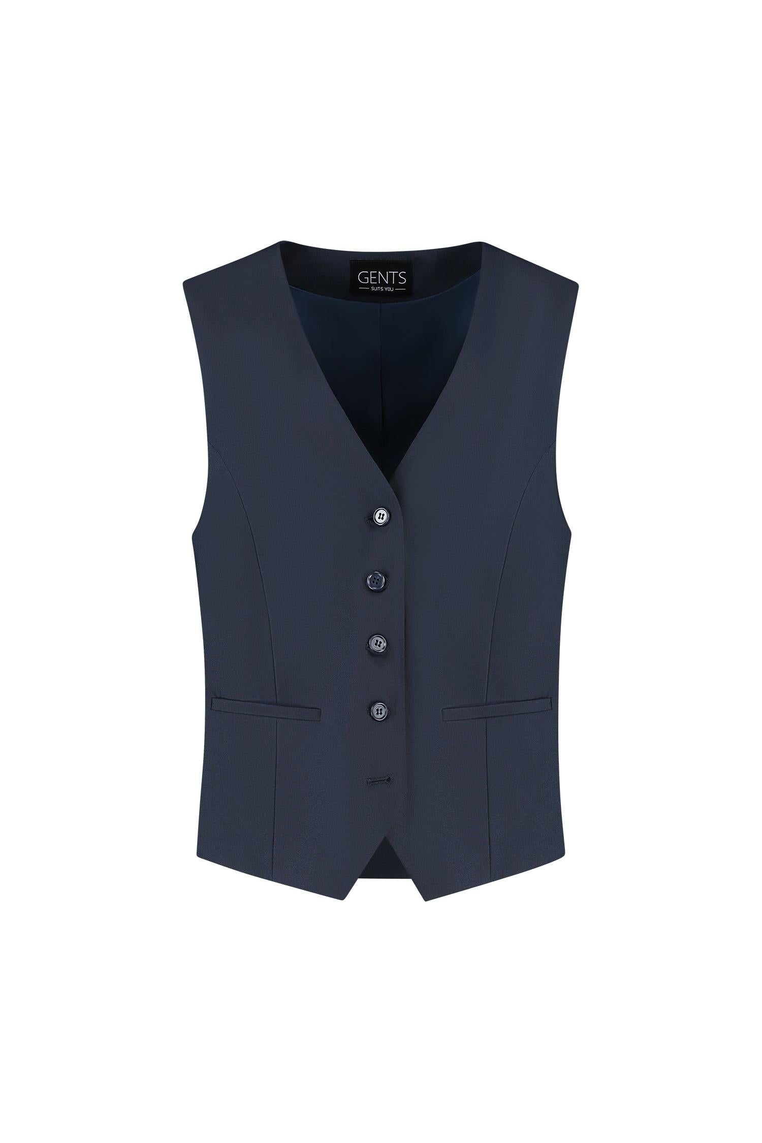 Damesgilet comfort stretch blauw