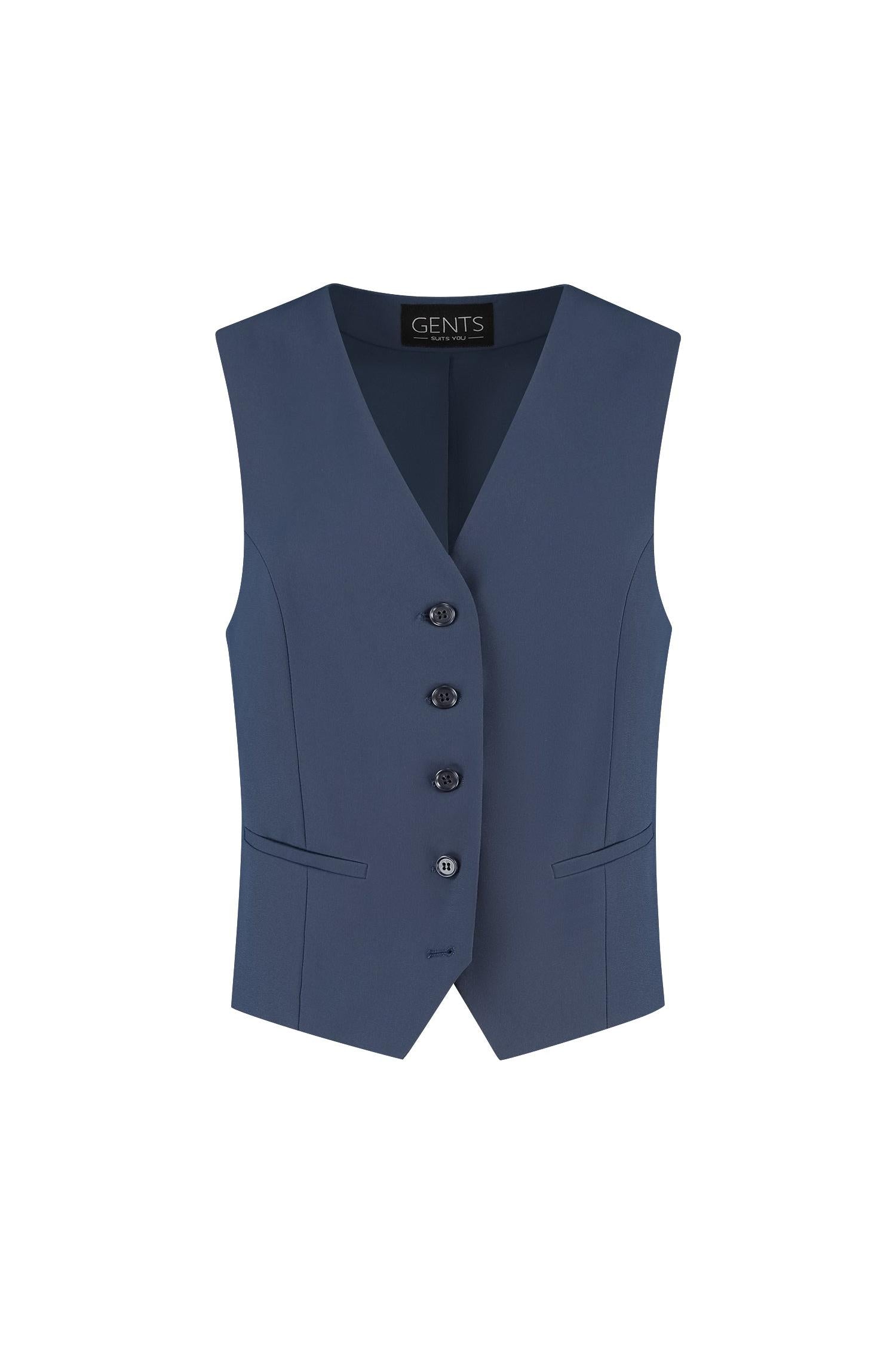 Damesgilet comfort stretch royalblue