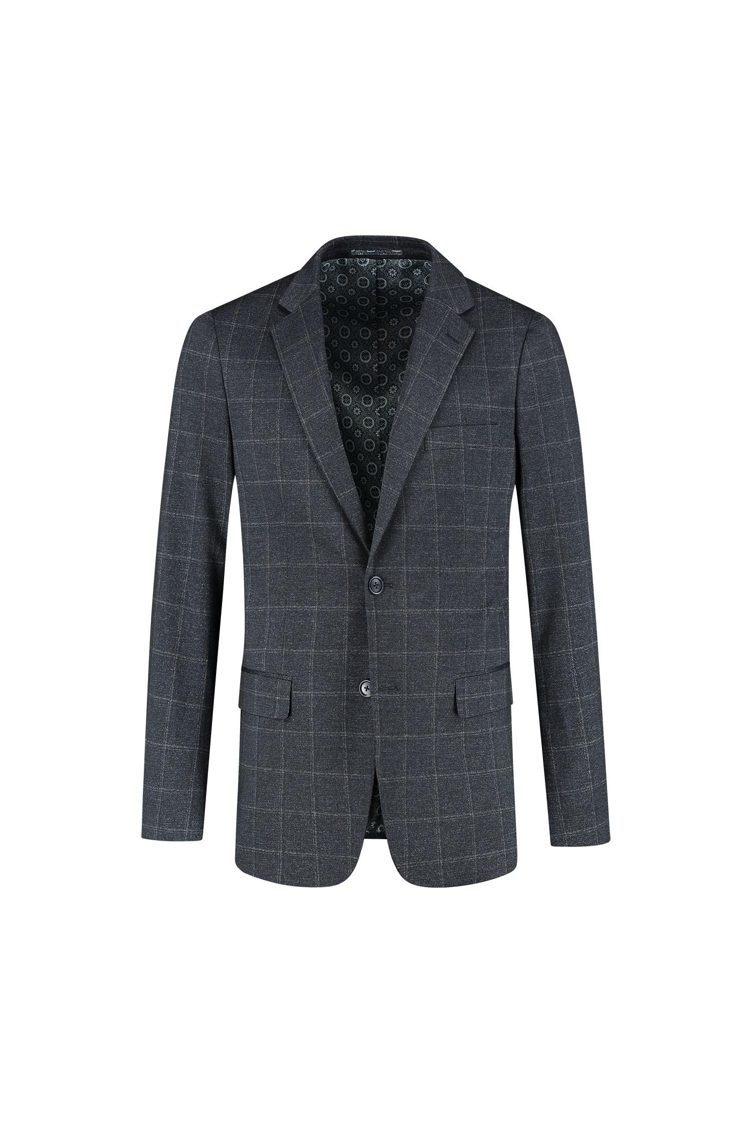 Pak stretch ruit blauw