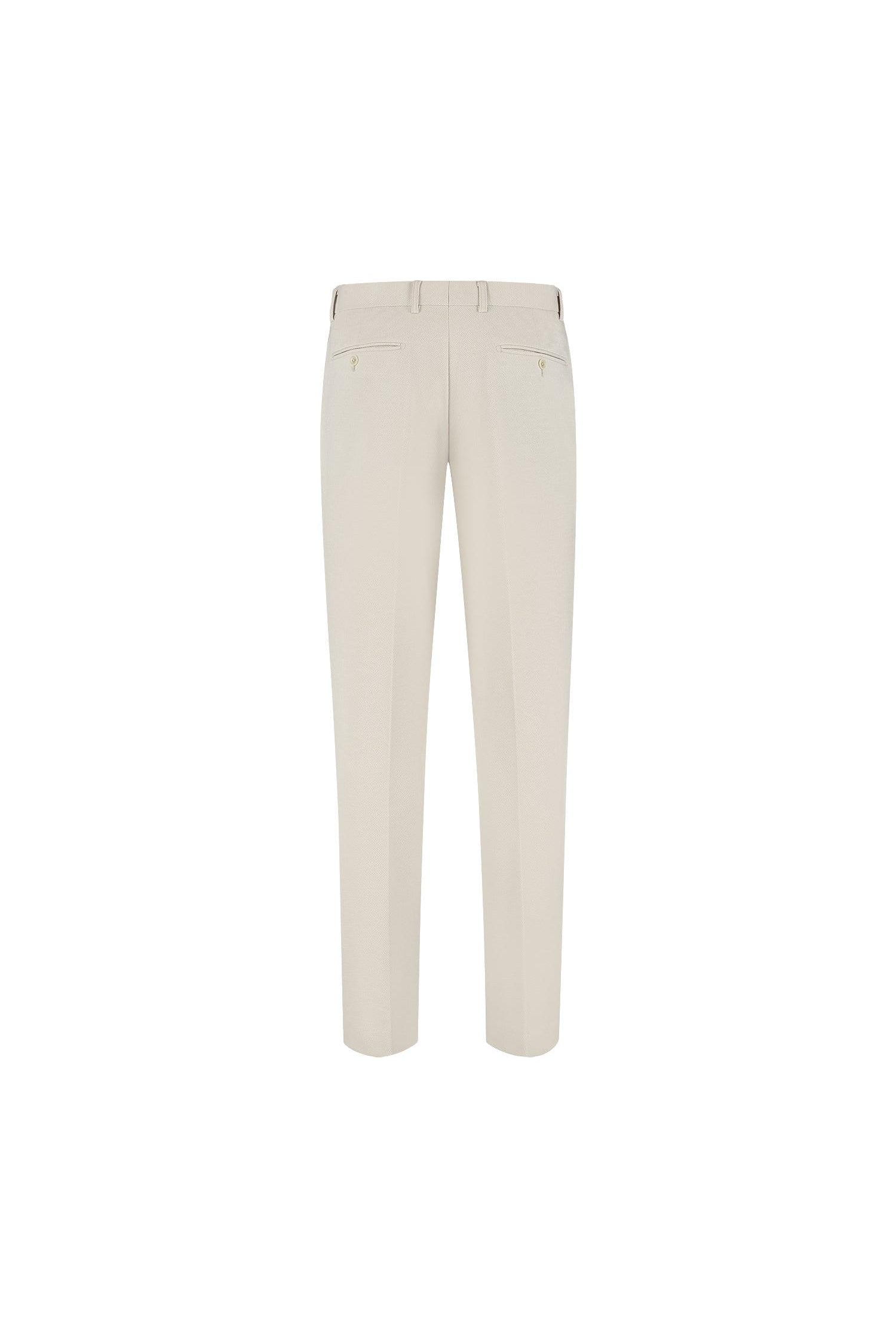Pantalon stretch pique zand