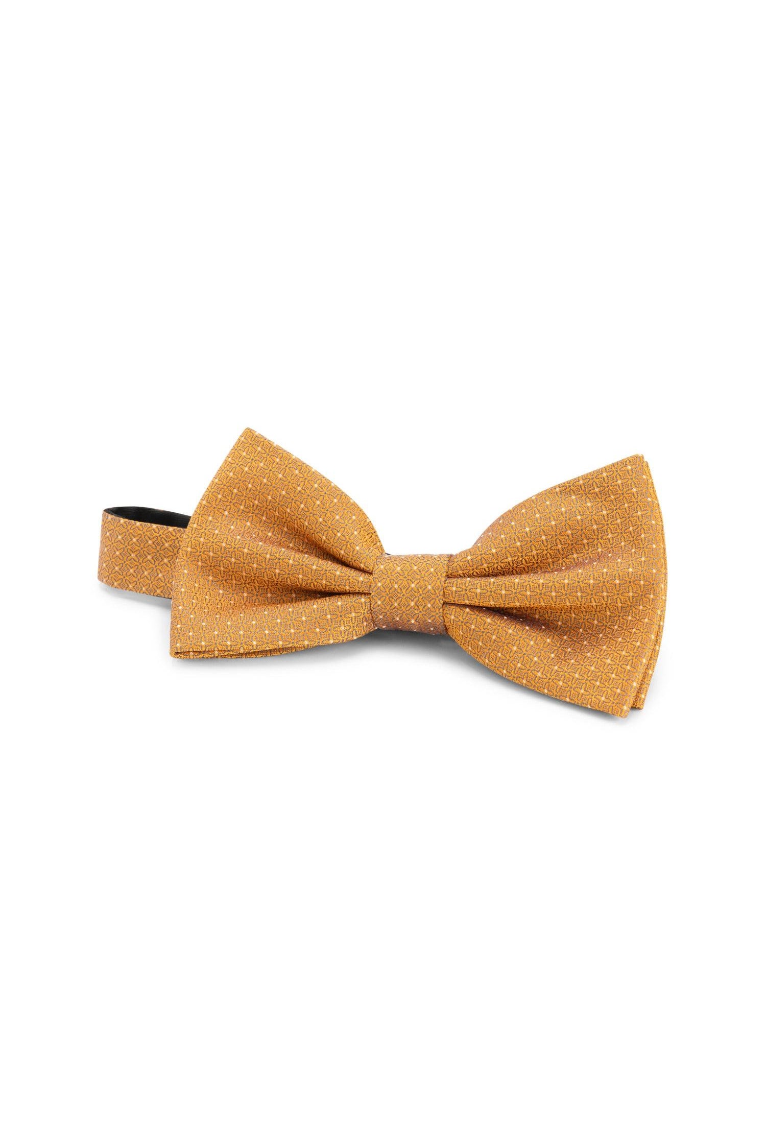 Strik zijde print stippel oranje