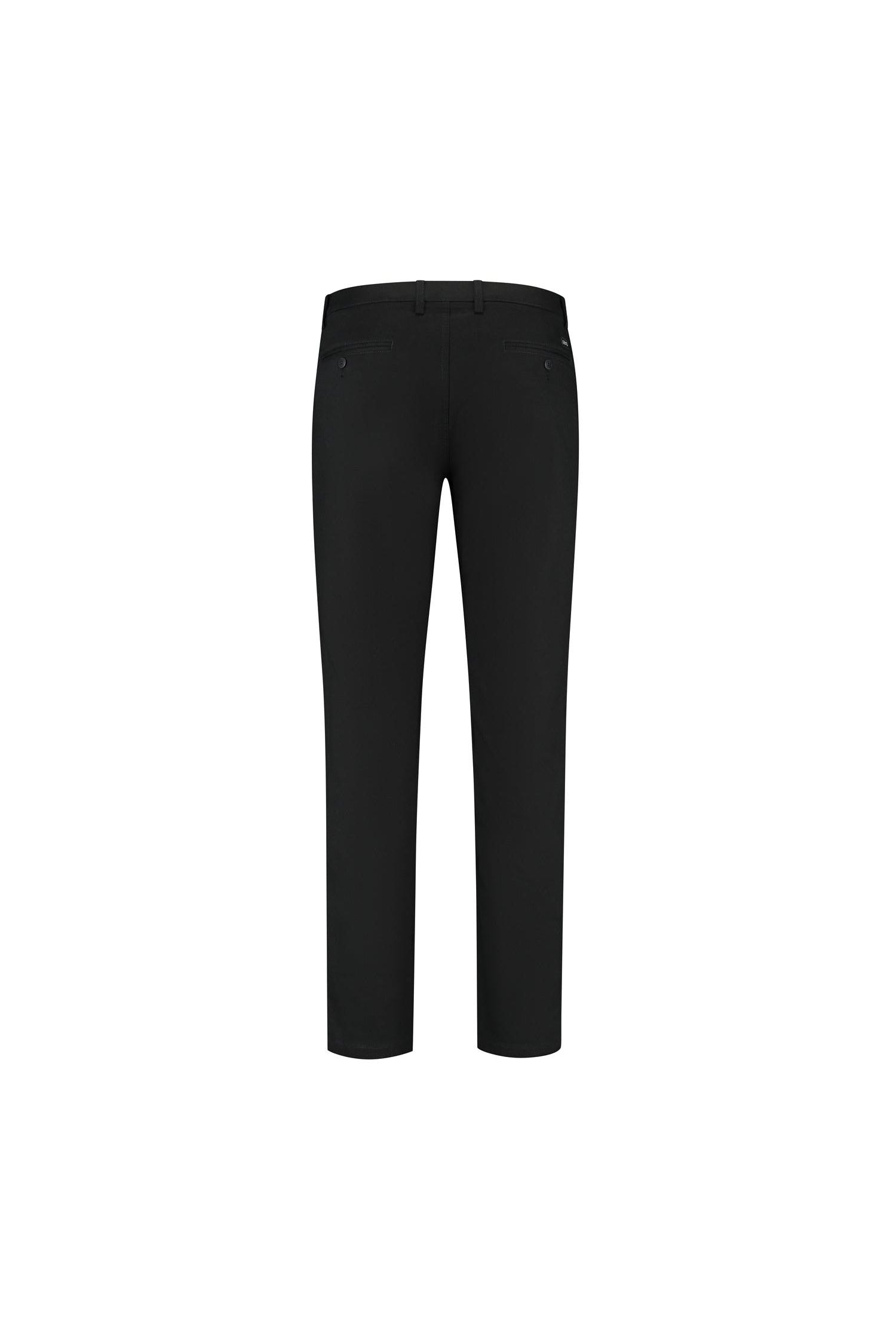 Chino stretch structuur zwart