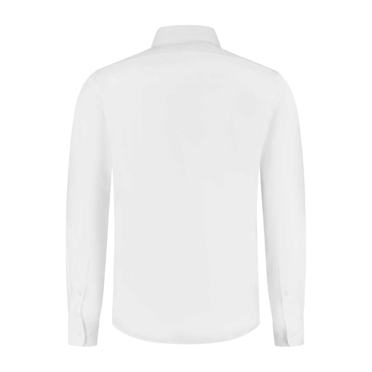 GENTS Blumfontain NOS structuur wit - achterzijde van een non-iron overhemd in katoen-structuur, wit.