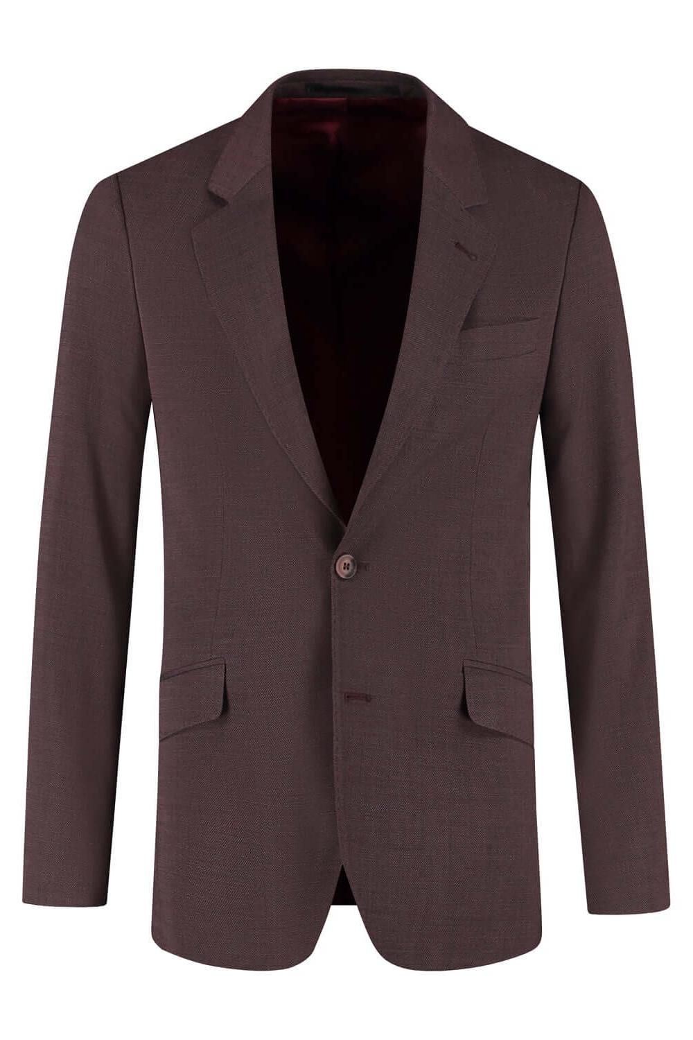 Pak 2-delig kastanje rood stijlvolle blazer met slim-fit snit en kastanjekleur.