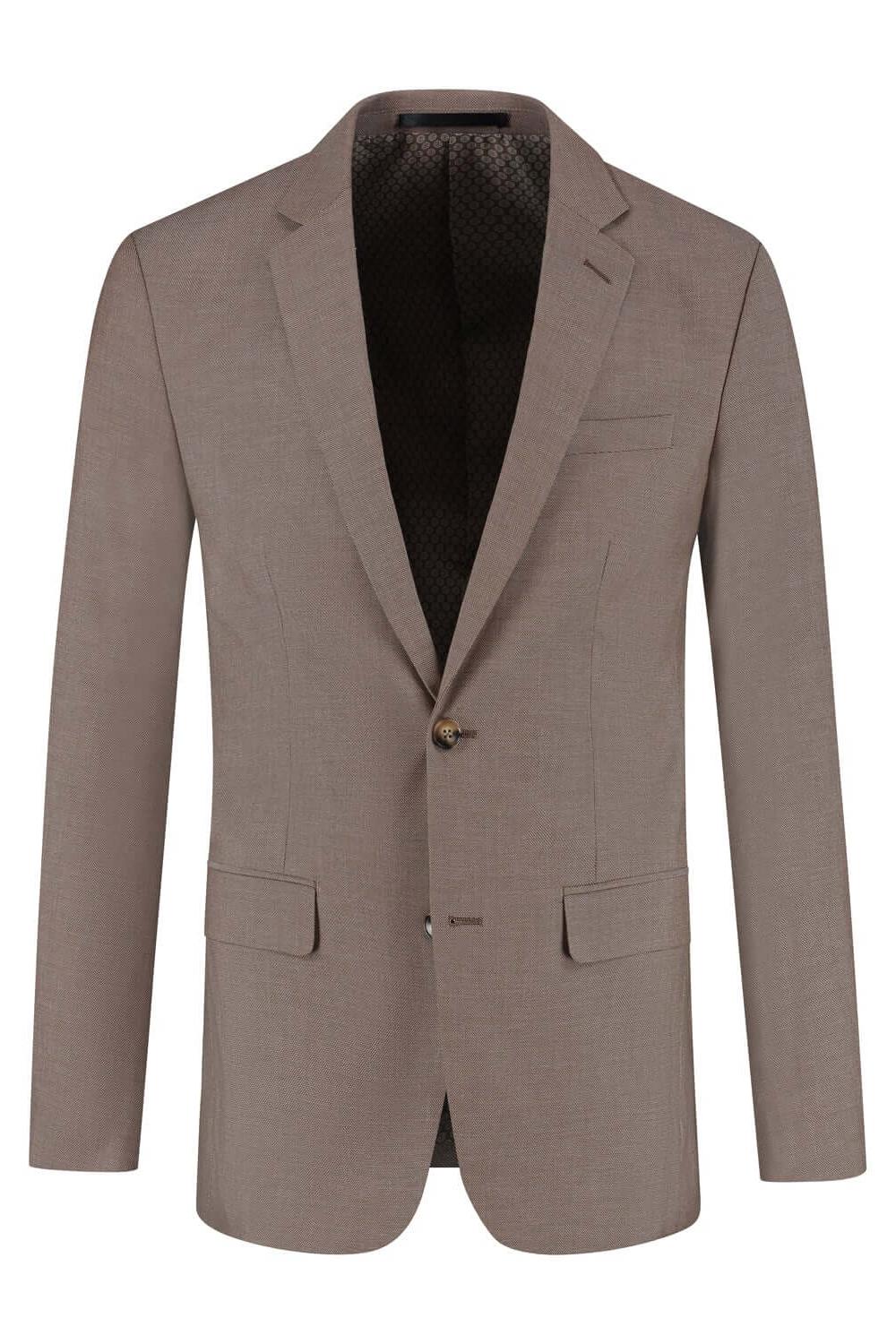 Pak 2-delig Pinhead Brown - Lange bruine pak met knoopsluiting en functionele zakken.