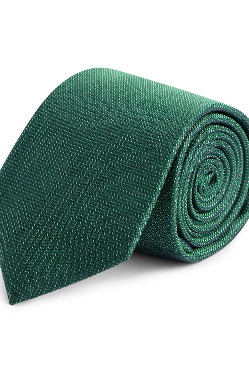 Stropdas zijde structuur groen, formele groene stropdas met zijde-achtige structuur.