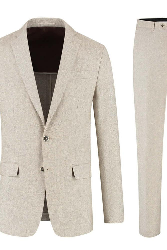 Pak katoen-linnen beige-bruin