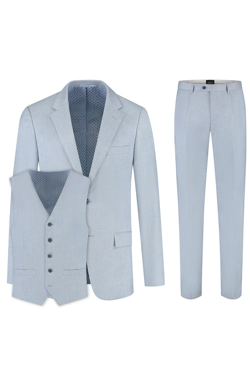 Pak lichtblauw 3-delig