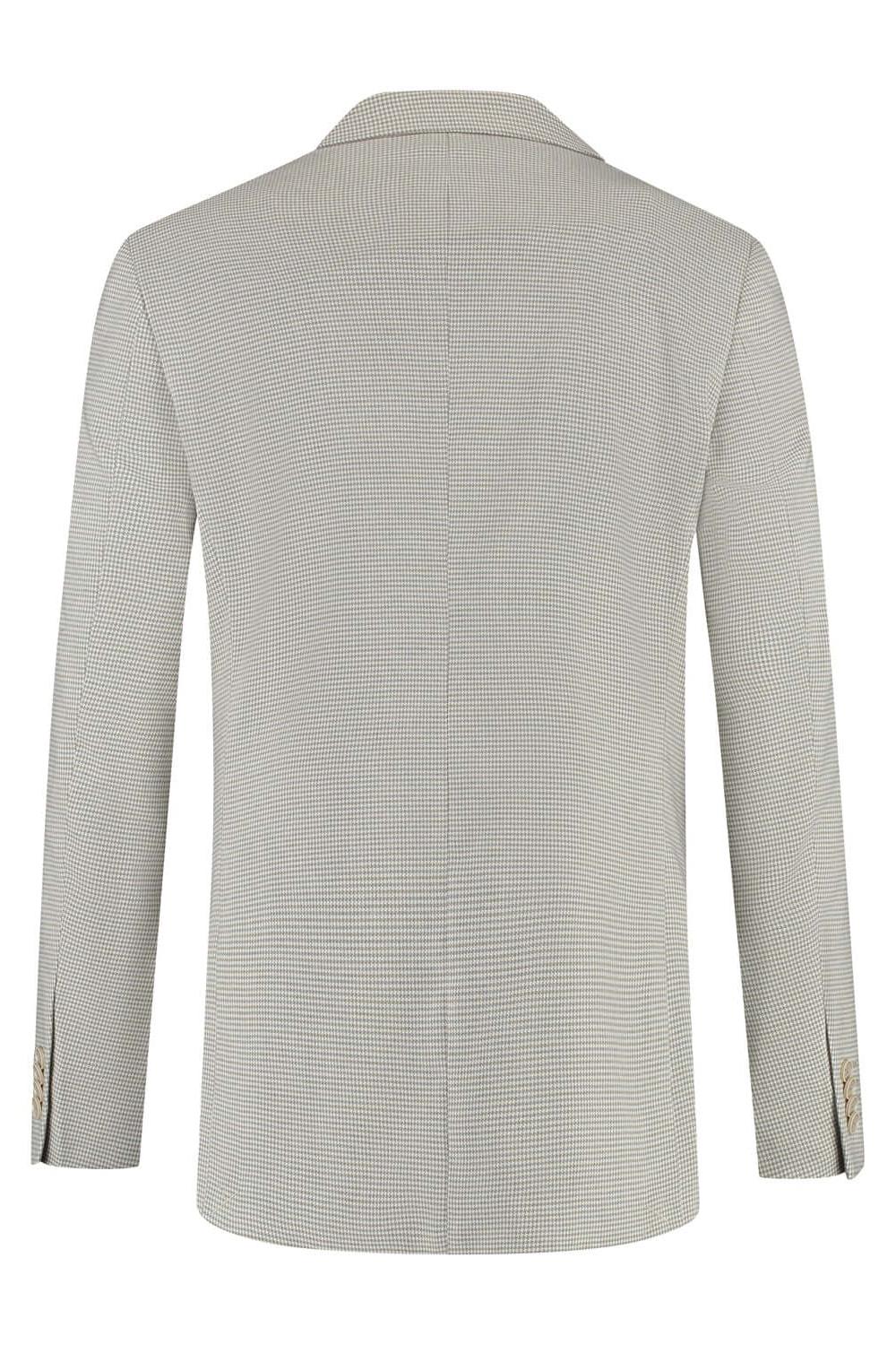 Colbert pied-de-poule beige seen from the back, showcasing the beige pied-de-poule pattern design.