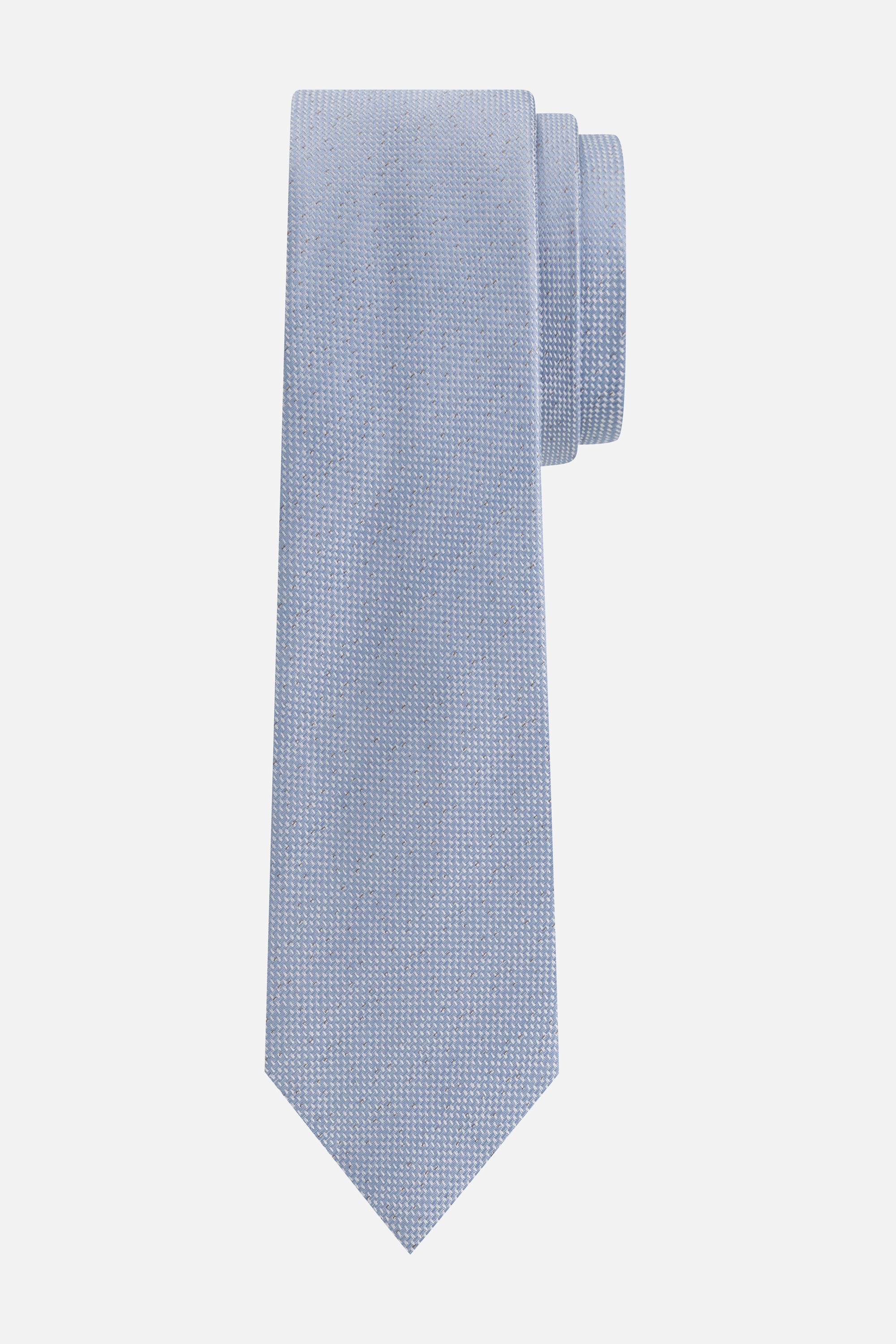 Stropdas zijde print lichtblauw