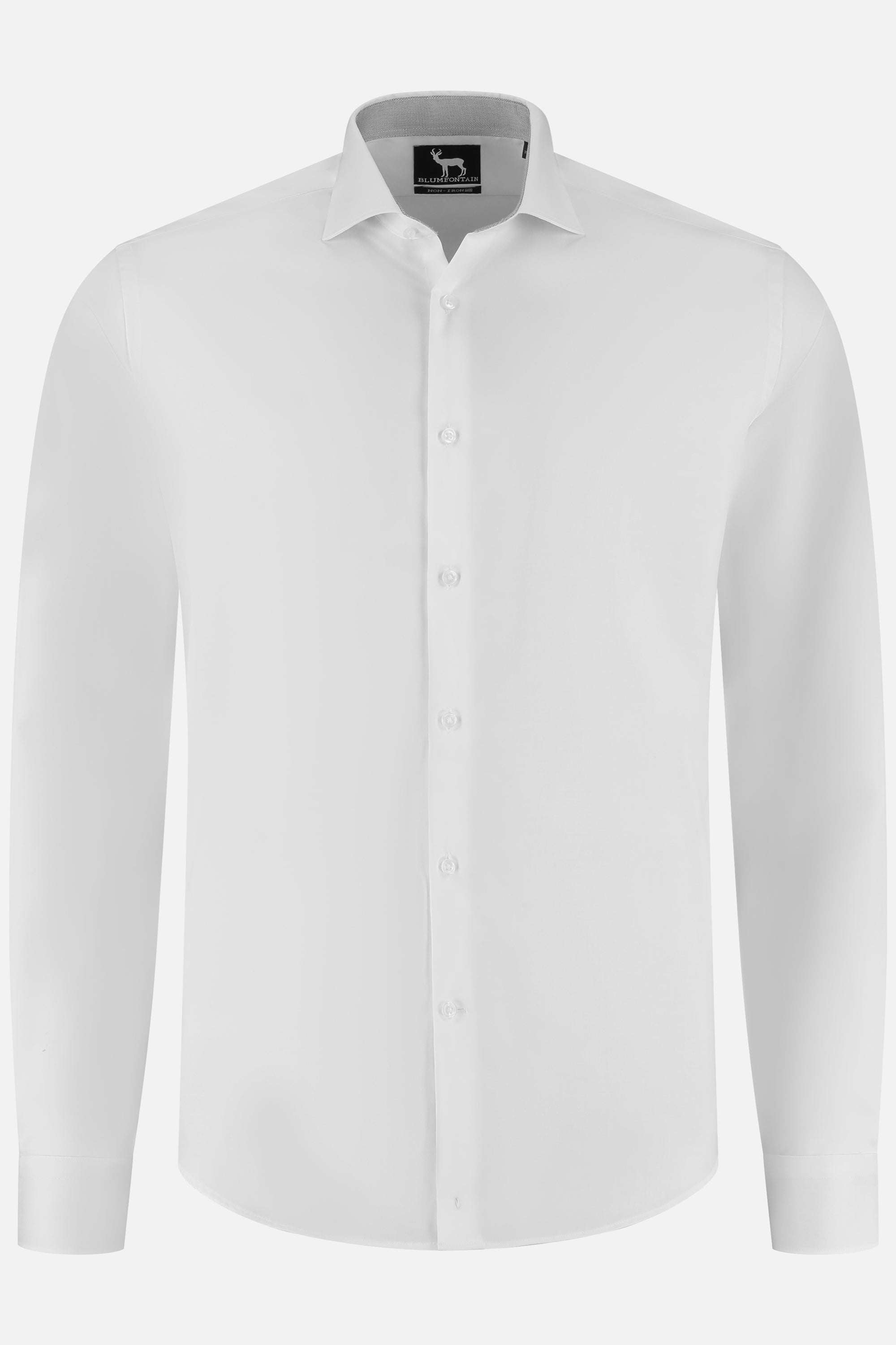 GENTS Blumfontain NOS structuur wit non-iron overhemd in katoen-structuur, modern-fit, wit.