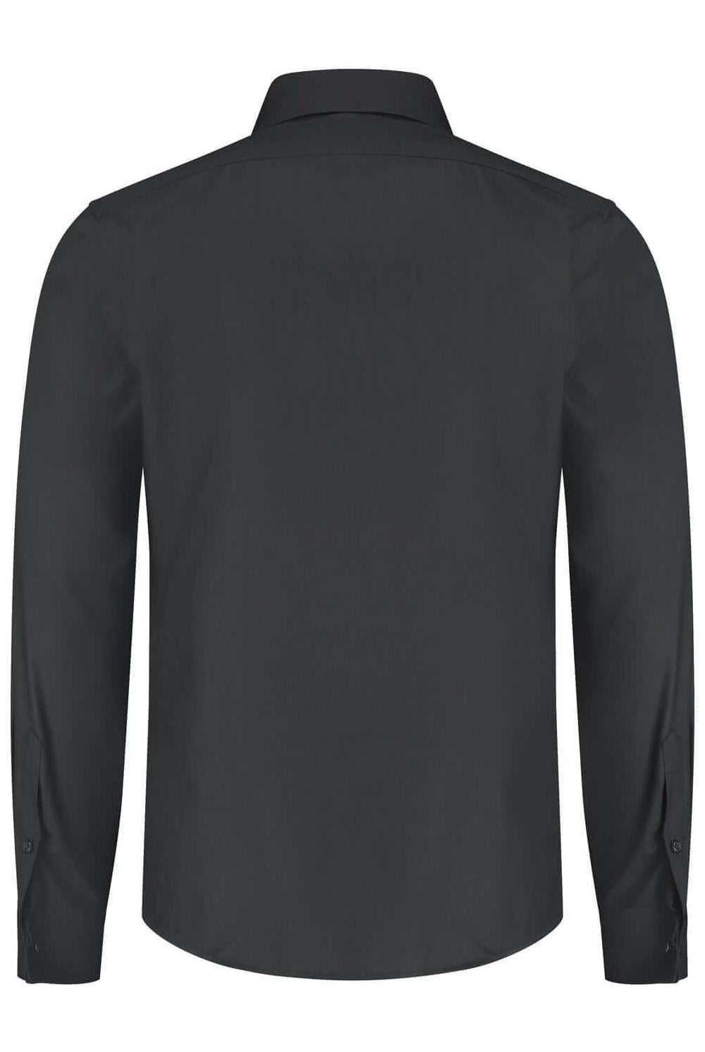 Smoking overhemd plat glad zwart