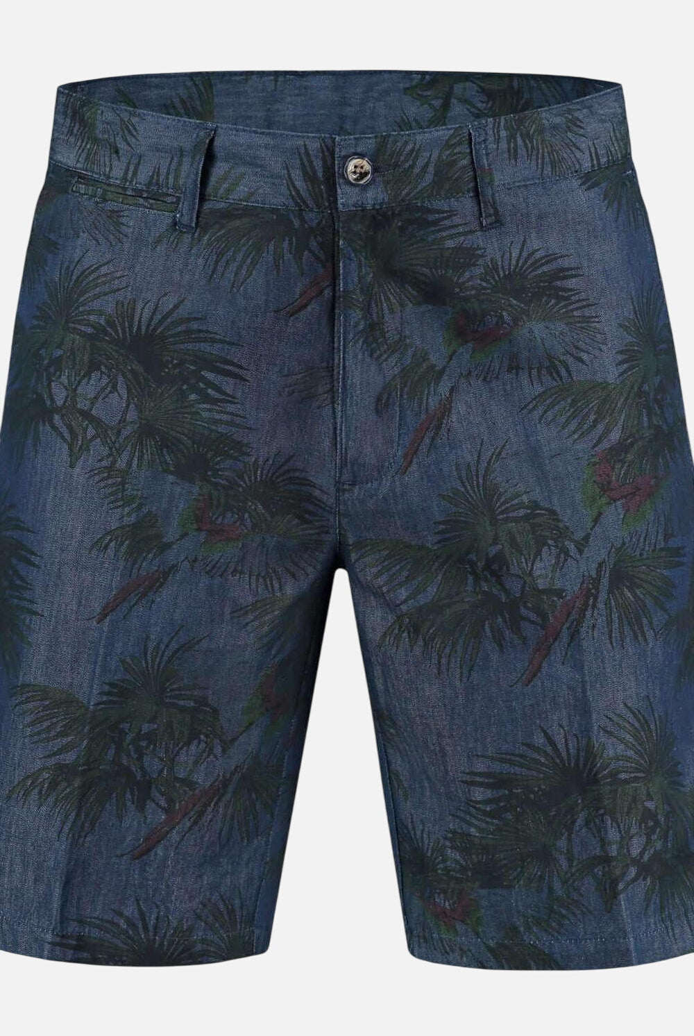 Bermuda denim print blauw