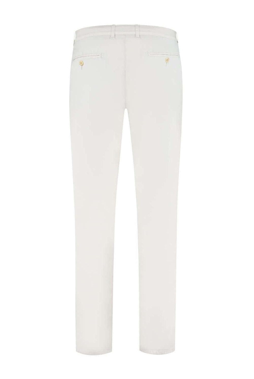 Chino linnenlook wit