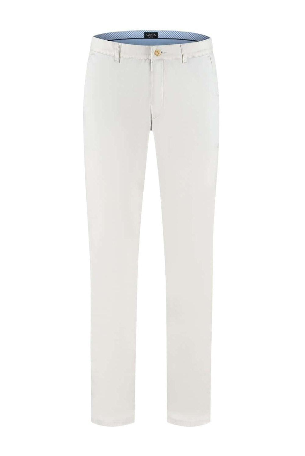 Chino linnenlook wit