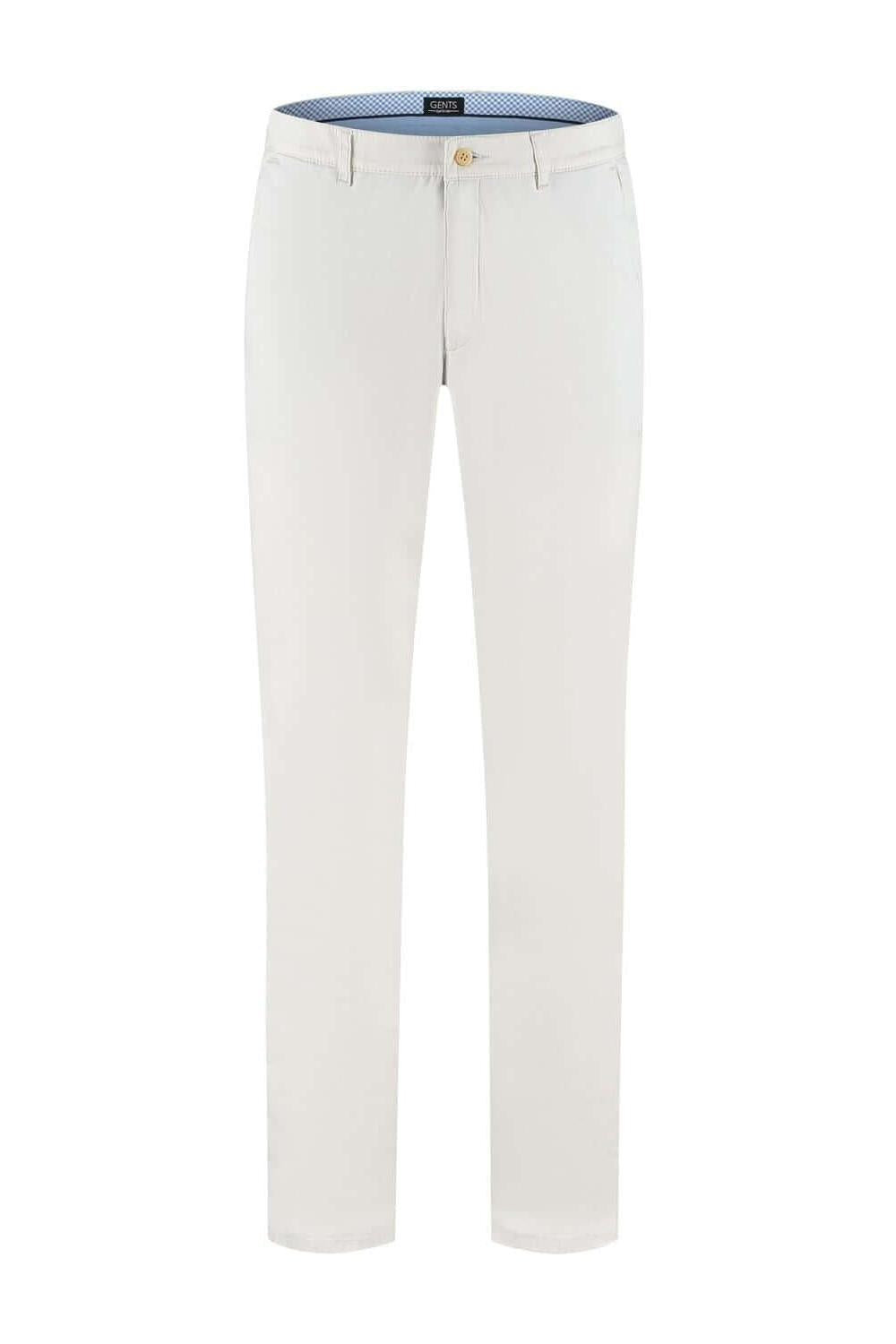 Chino linnenlook wit