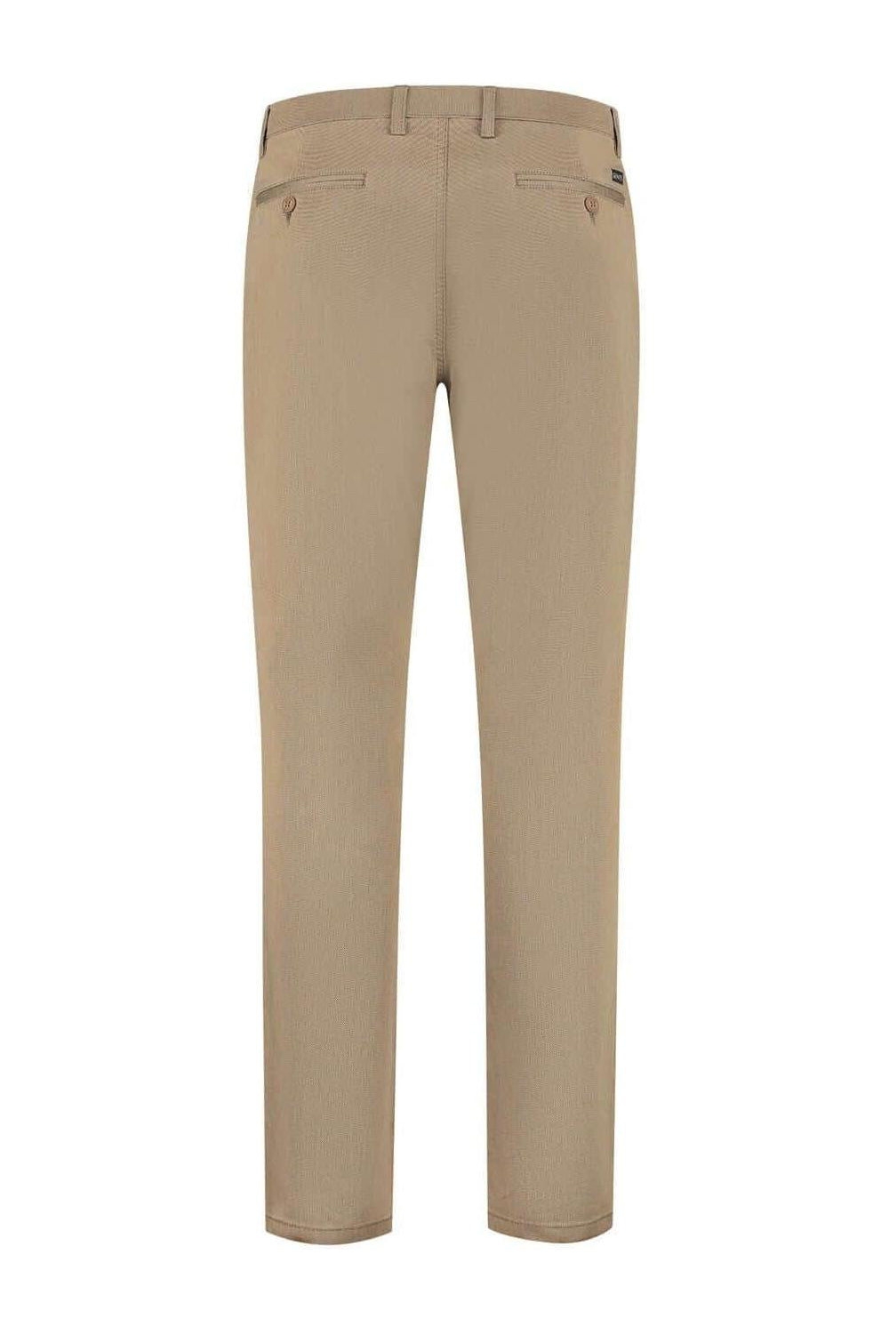 Chino stretch structuur camel