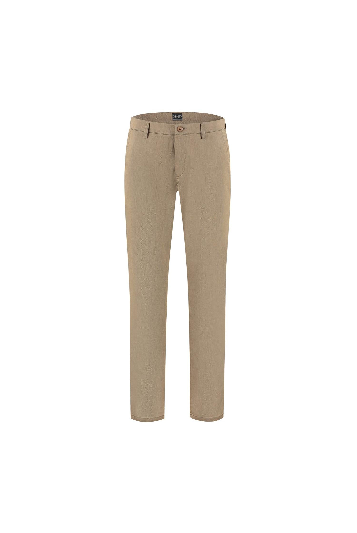 Chino stretch structuur camel