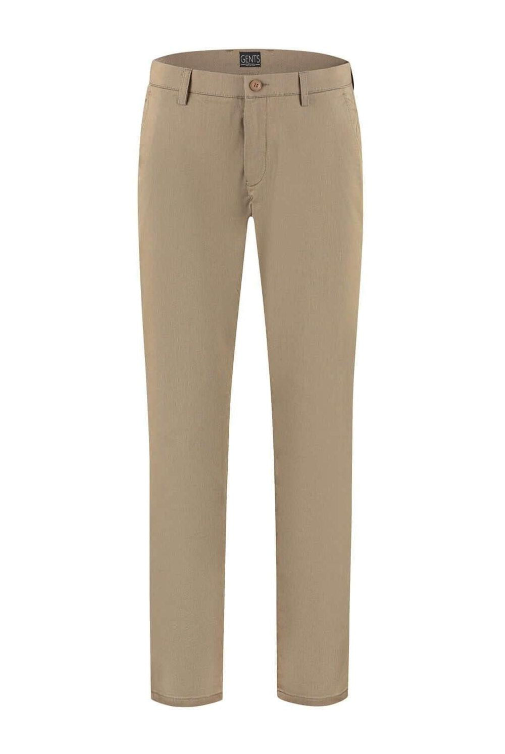 Chino stretch structuur camel