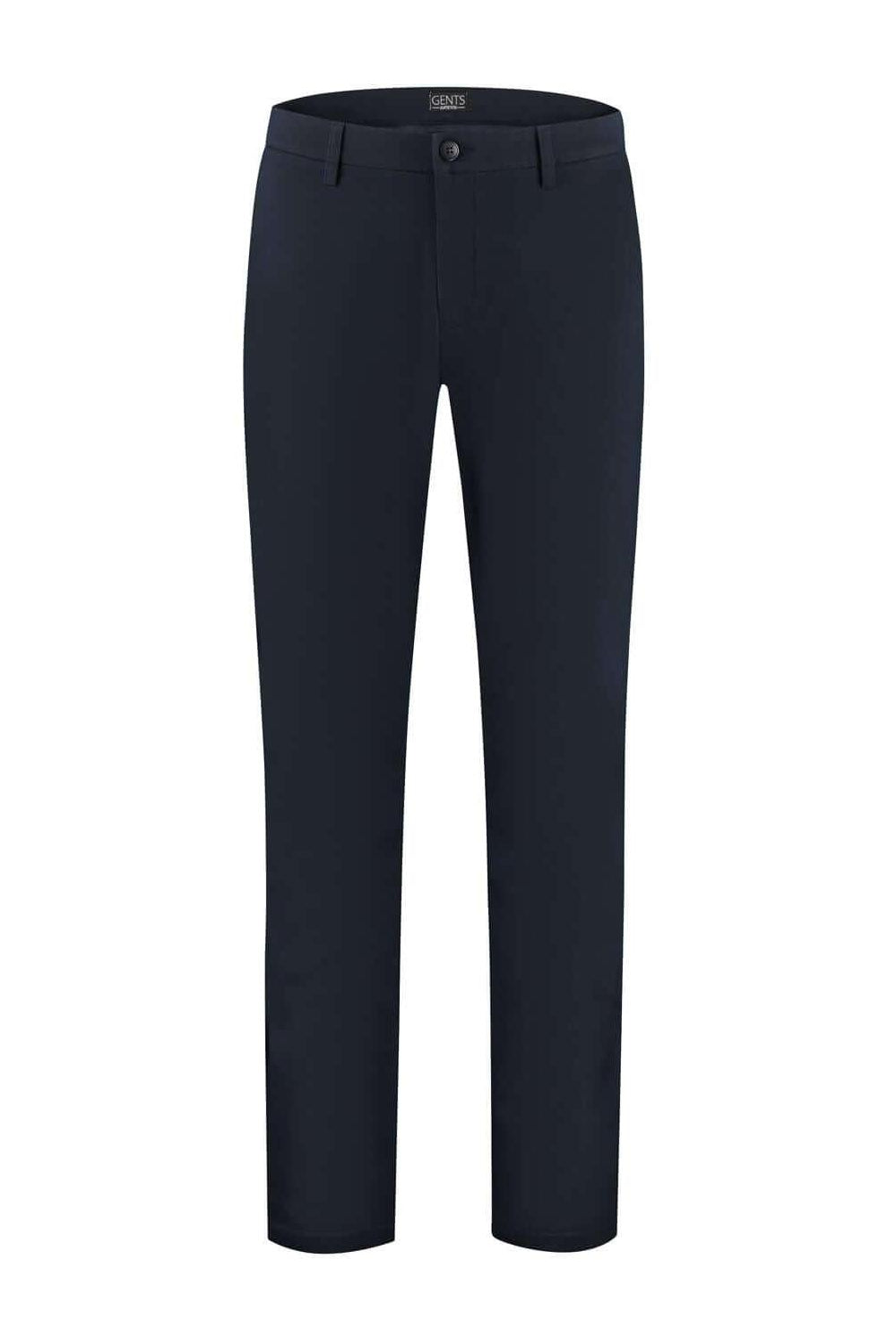 Chino stretch structuur navy