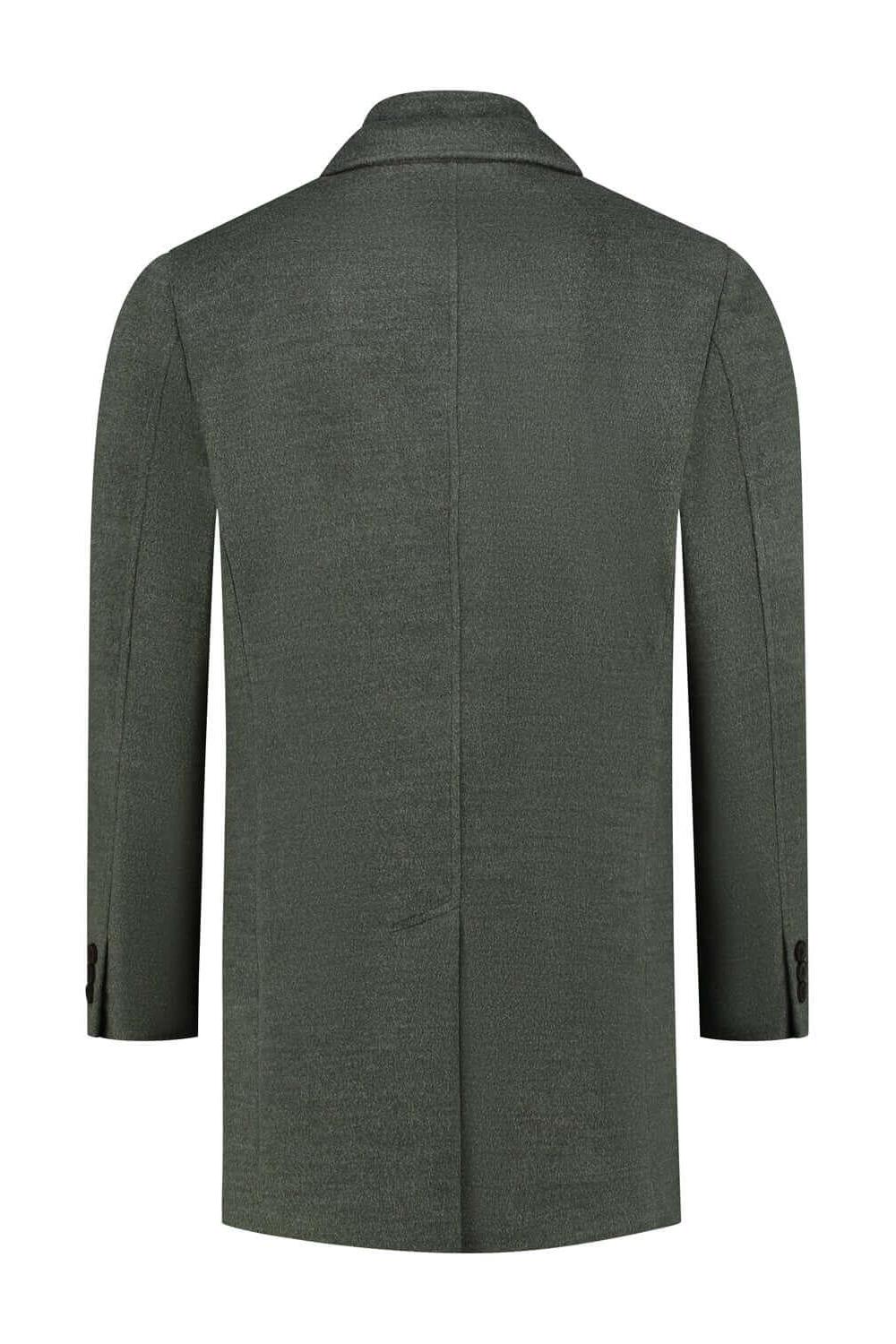 Coat windvanger grijsgroen