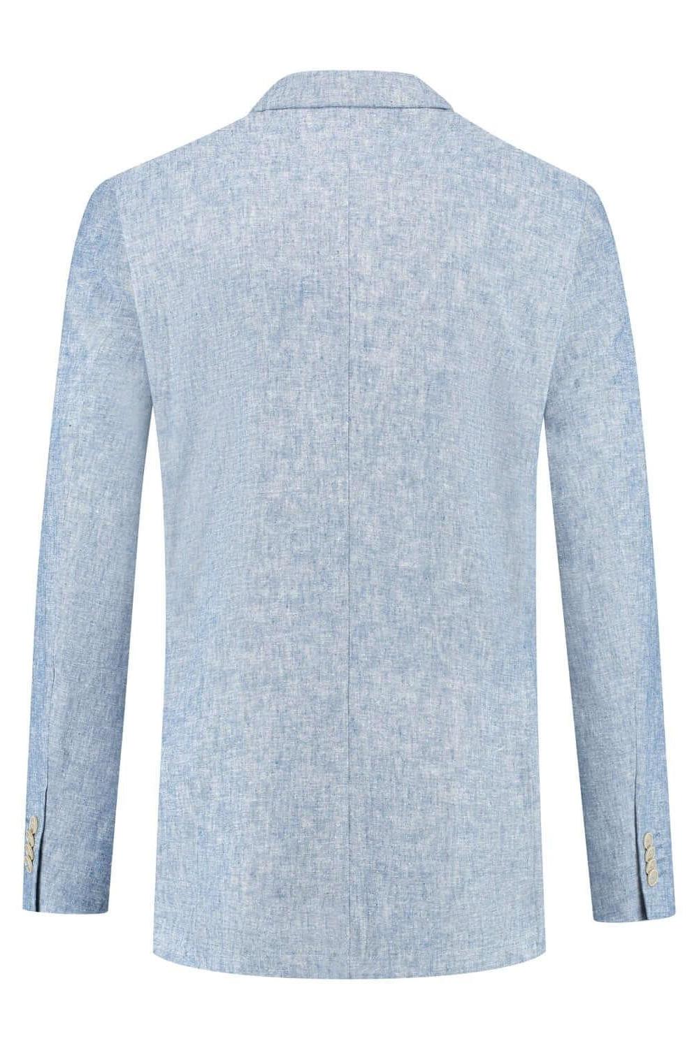 Colbert linnen-katoen lichtblauw