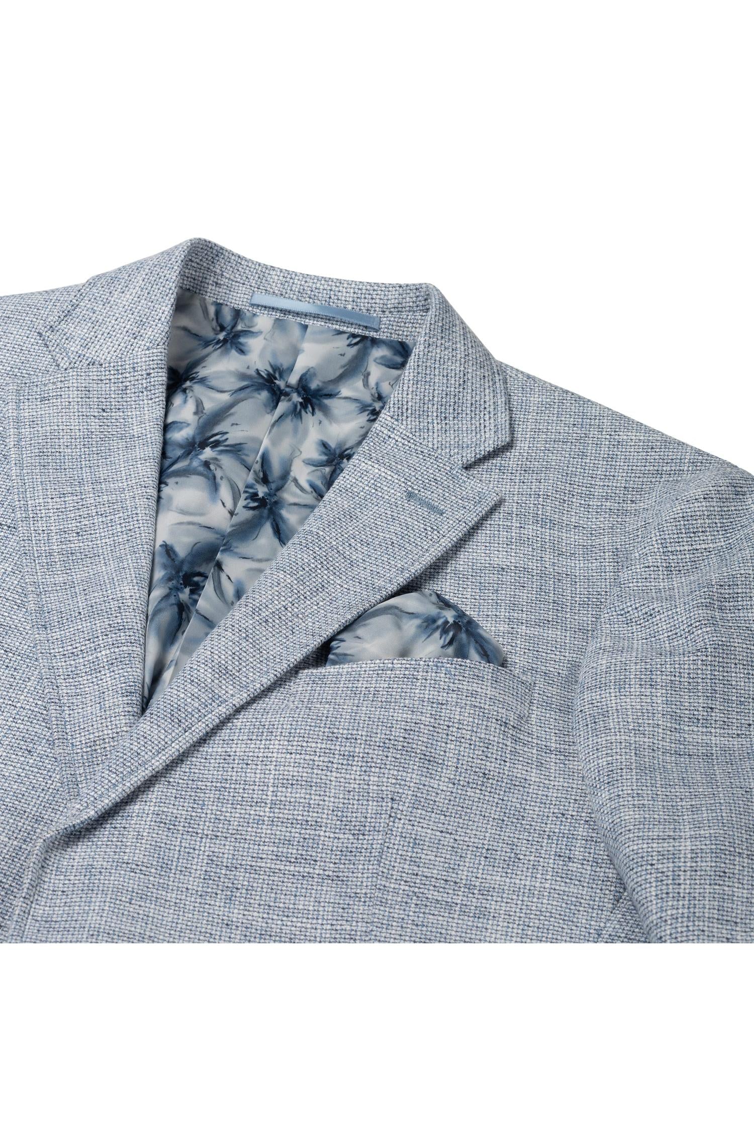 Colbert linnen melange lichtblauw