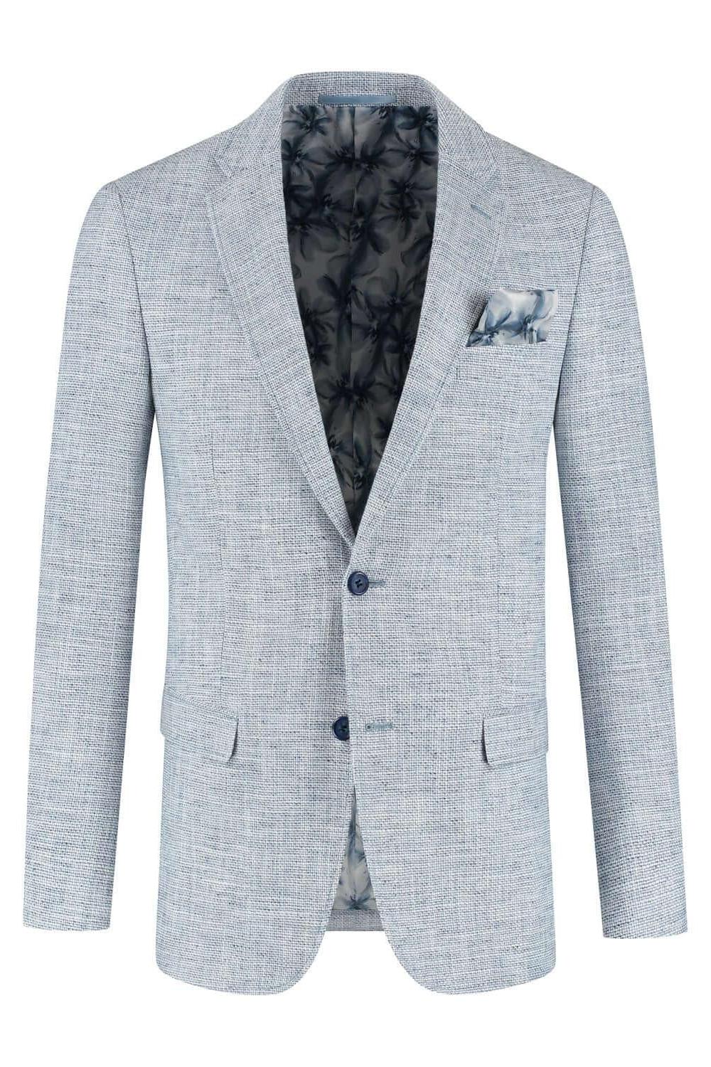 Colbert linnen melange lichtblauw