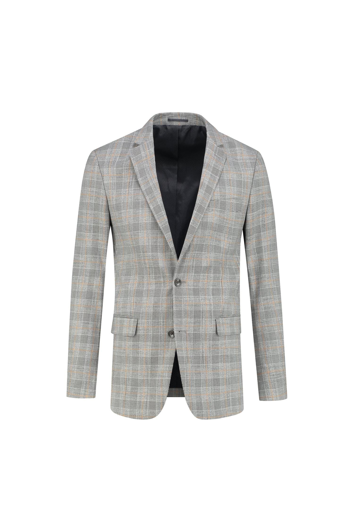 Colbert overruit grijs-brique