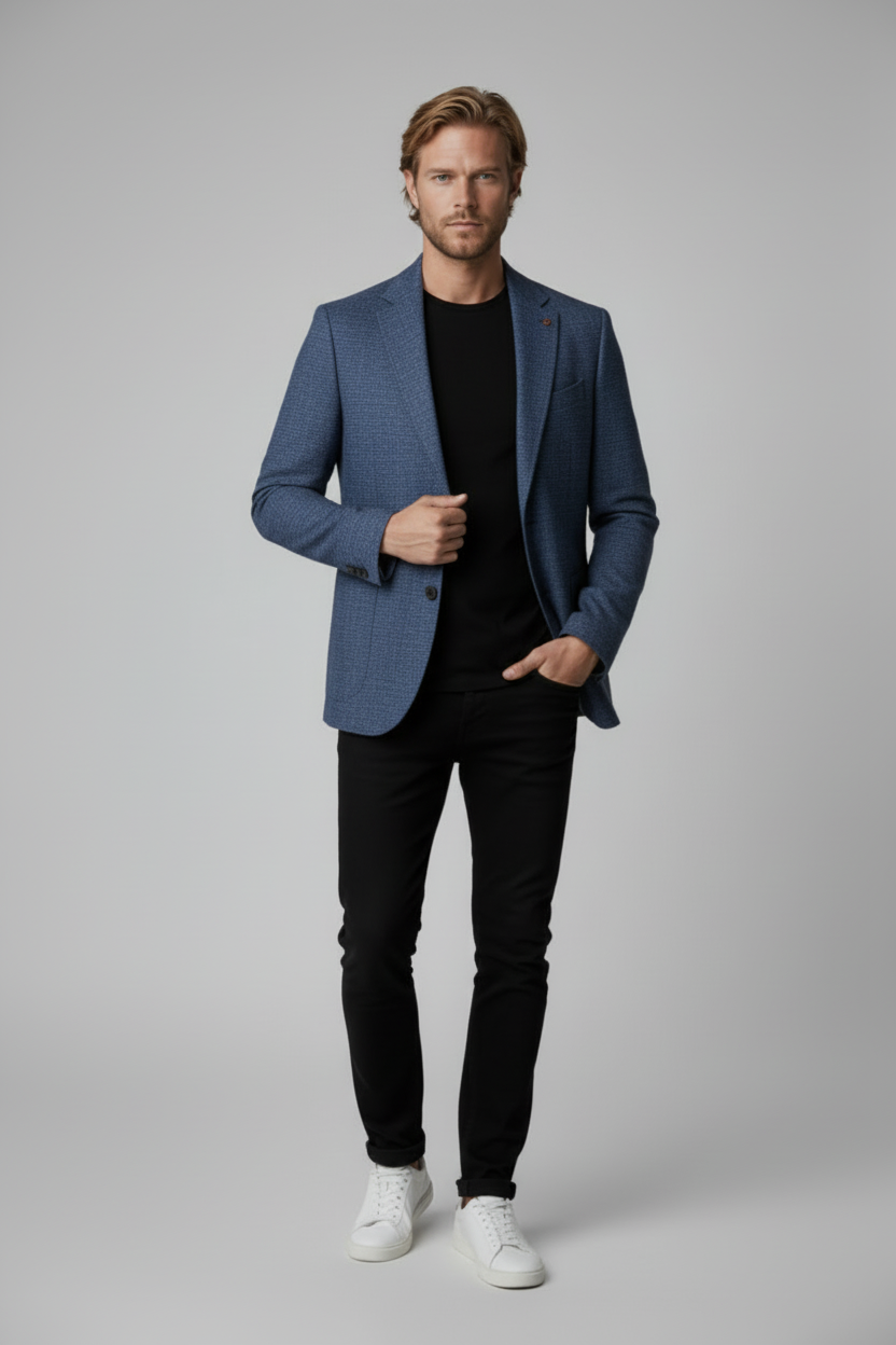 Colbert stretch birdseye blue